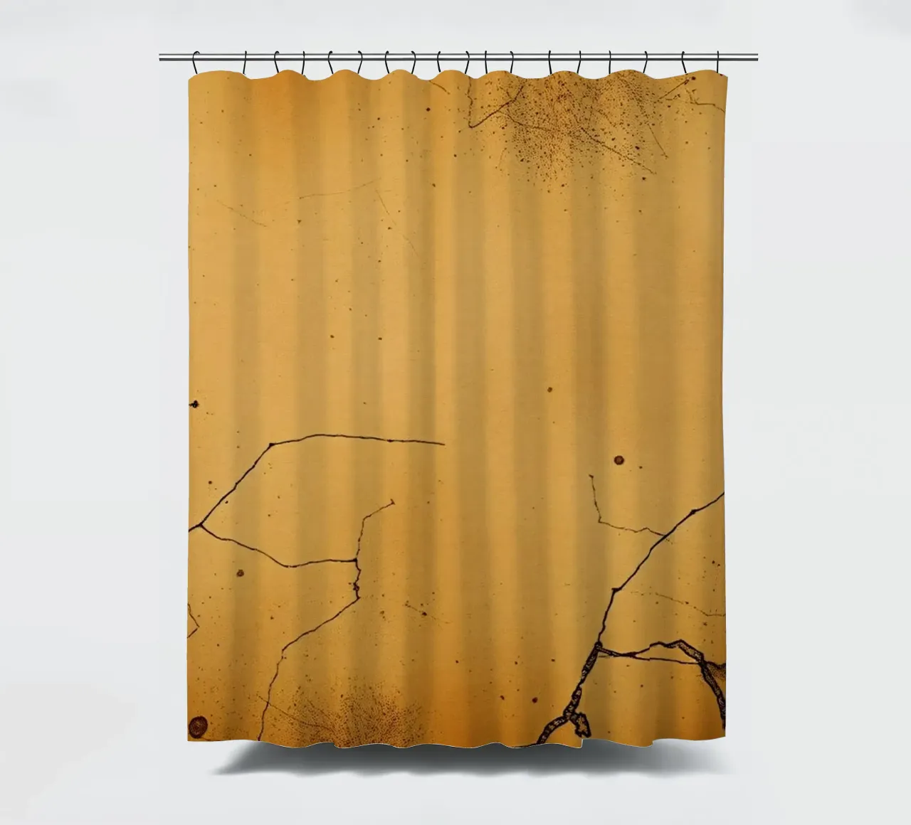Exquisite abstract design featuring unique cracked texture shower curtain by DesignDoodle