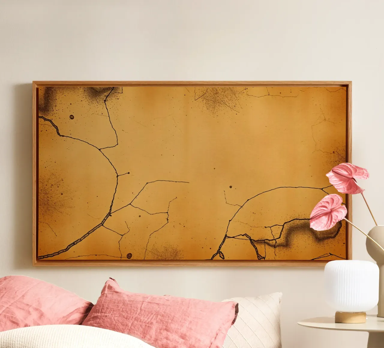 Exquisite abstract design featuring unique cracked texture canvas by DesignDoodle
