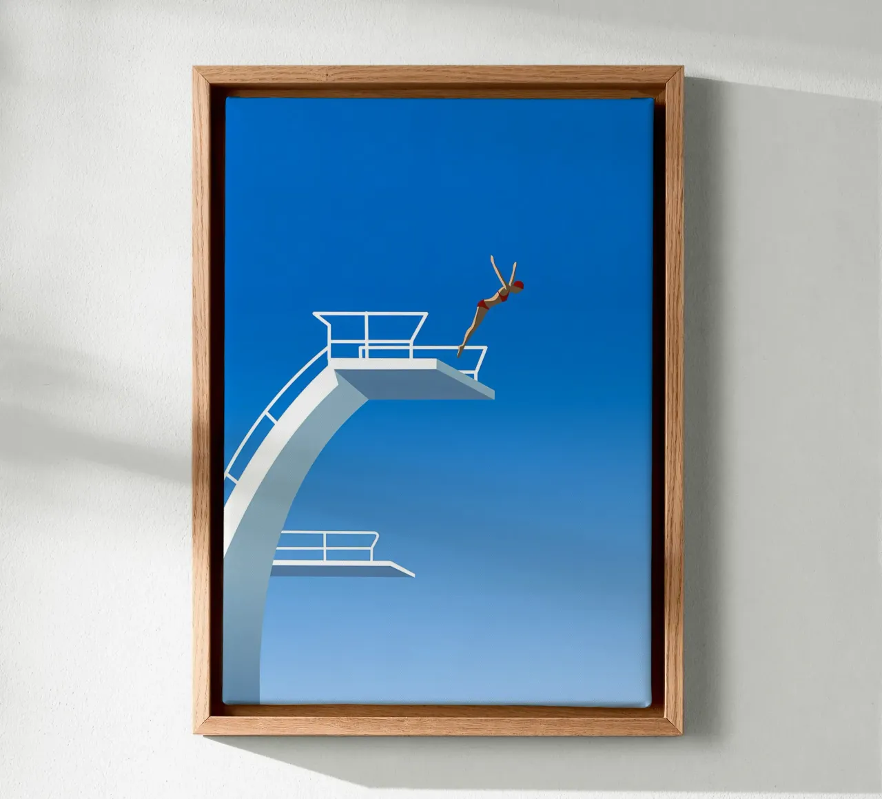 Pilates plat op de rug zitten canvas met Baklijst van Eames