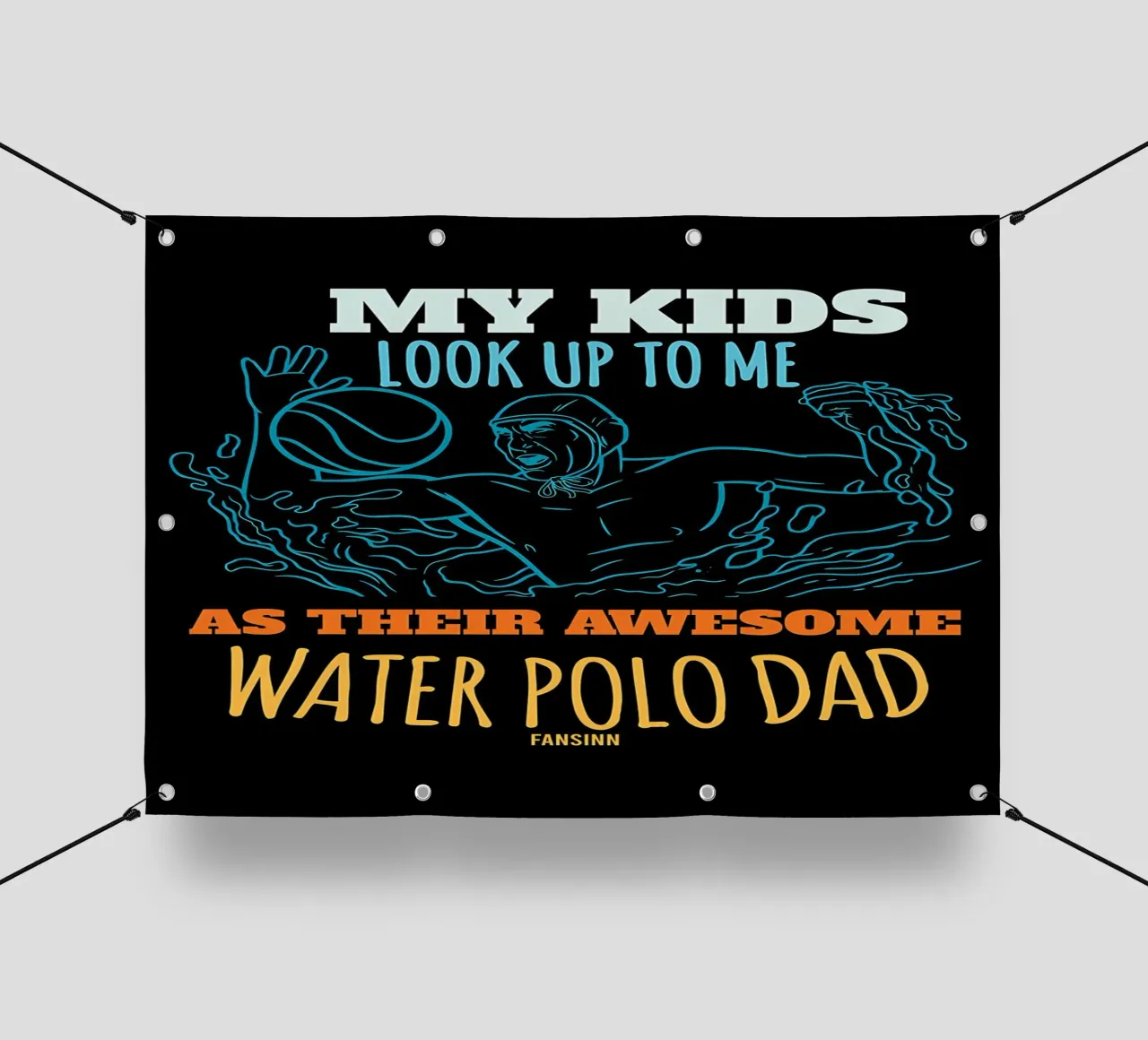 Cool Papa plays water polo pvc cover by Stylianos