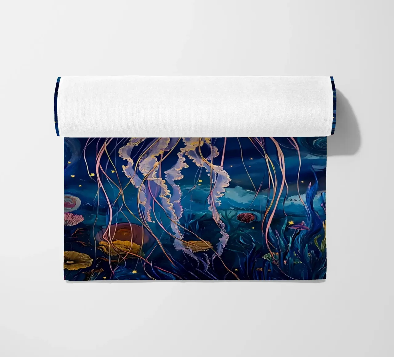 Swan dive on the barrel beach towel by Eames