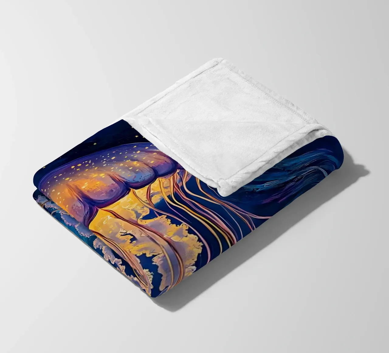 Swan dive on the barrel fleece blanket by Eames