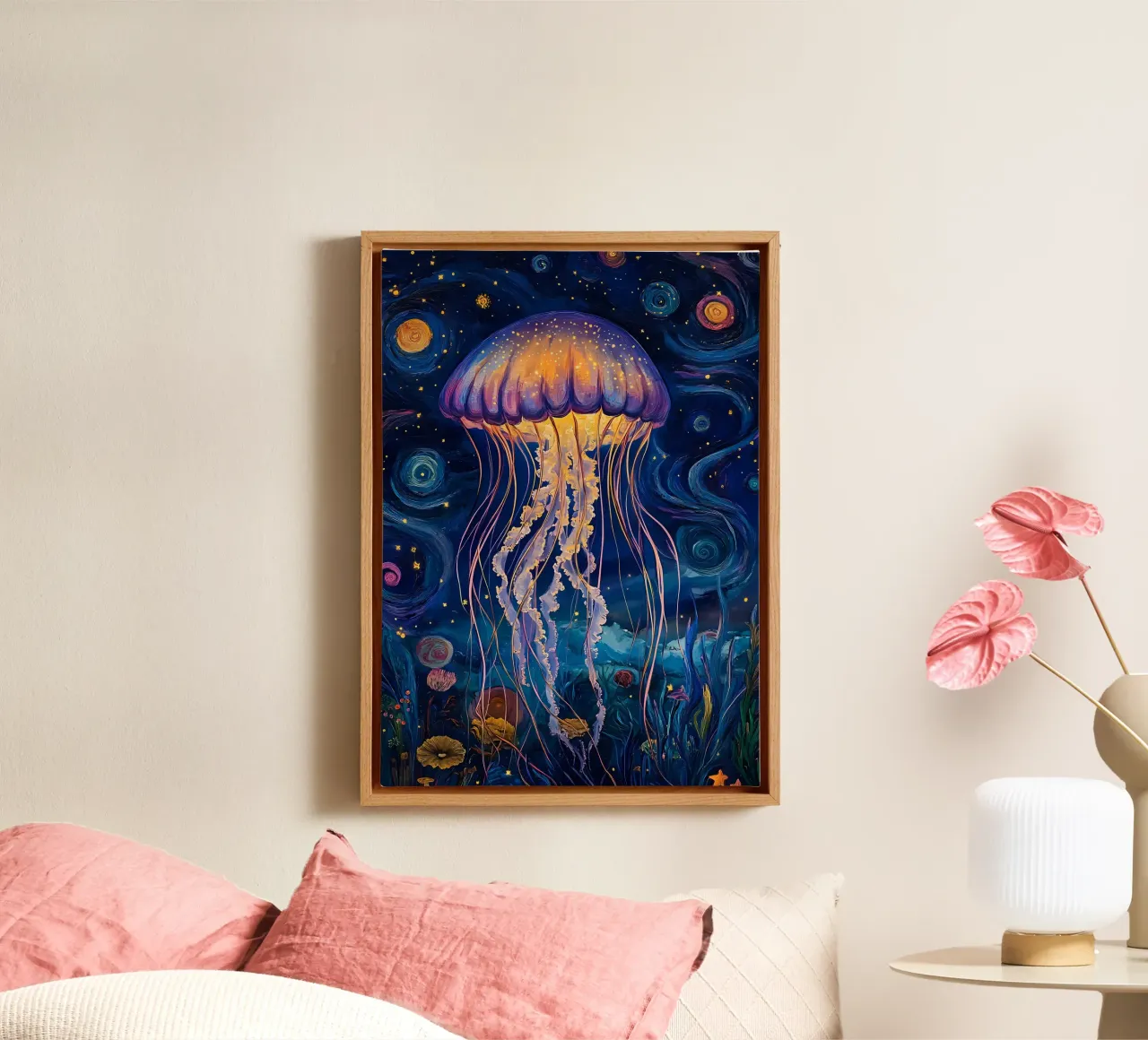 Swan dive on the barrel canvas by Eames