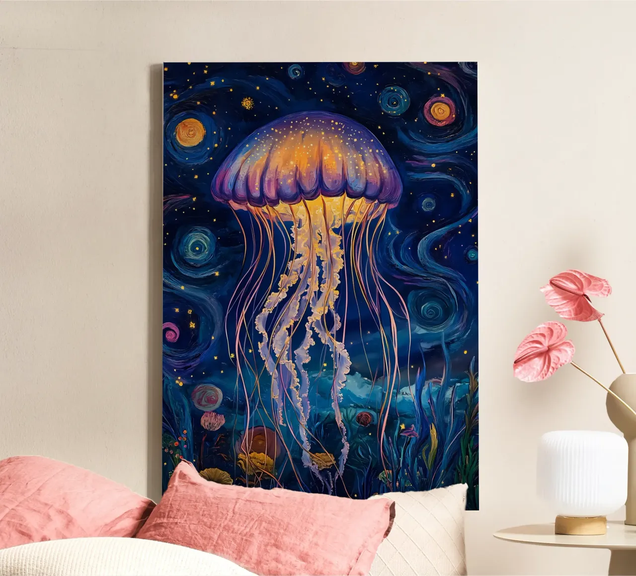 Swan dive on the barrel canvas by Eames