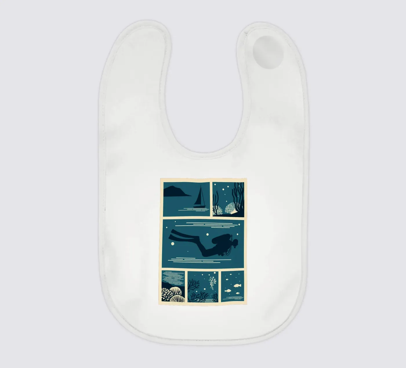 diving beauty baby slabbetje van Eames