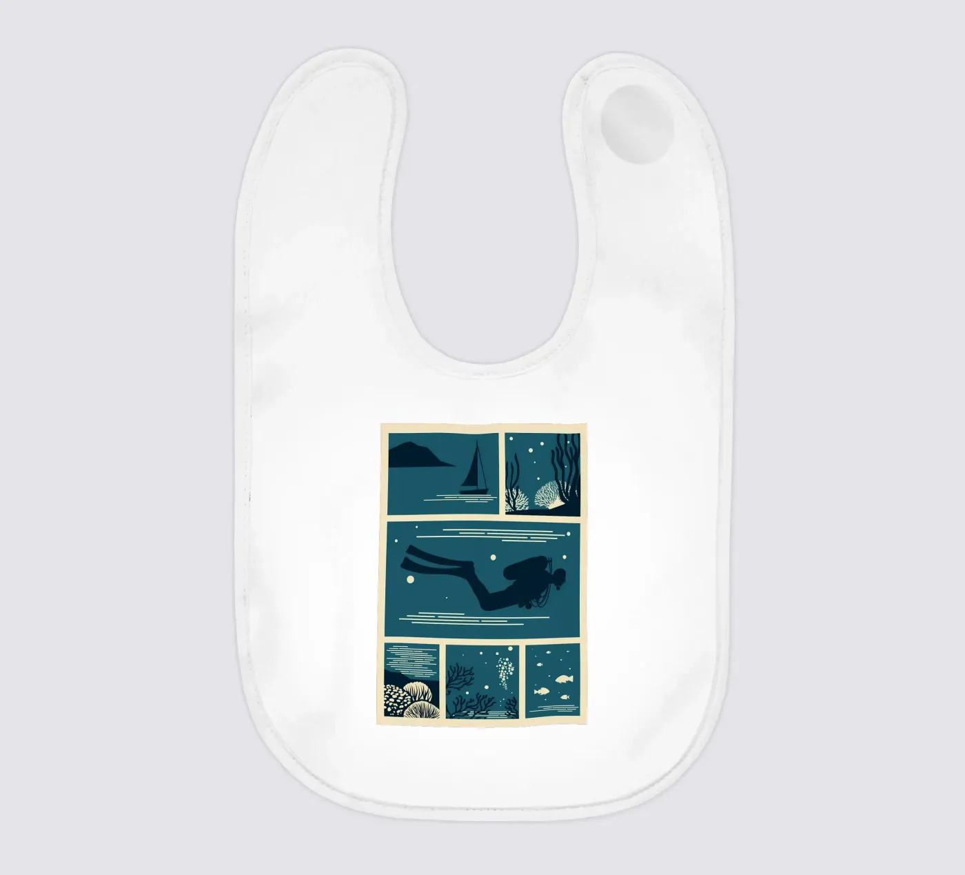 diving beauty baby slabbetje van Eames