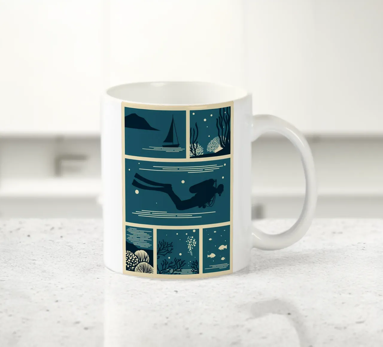 bellezza subacquea tazza in ceramica da Eames