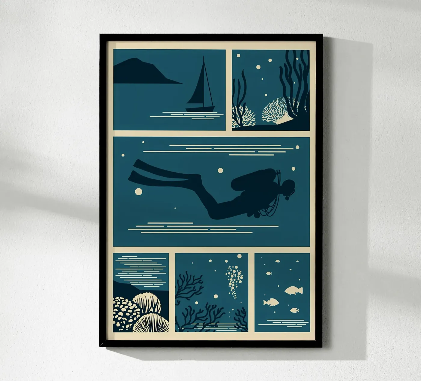 diving beauty poster da Eames