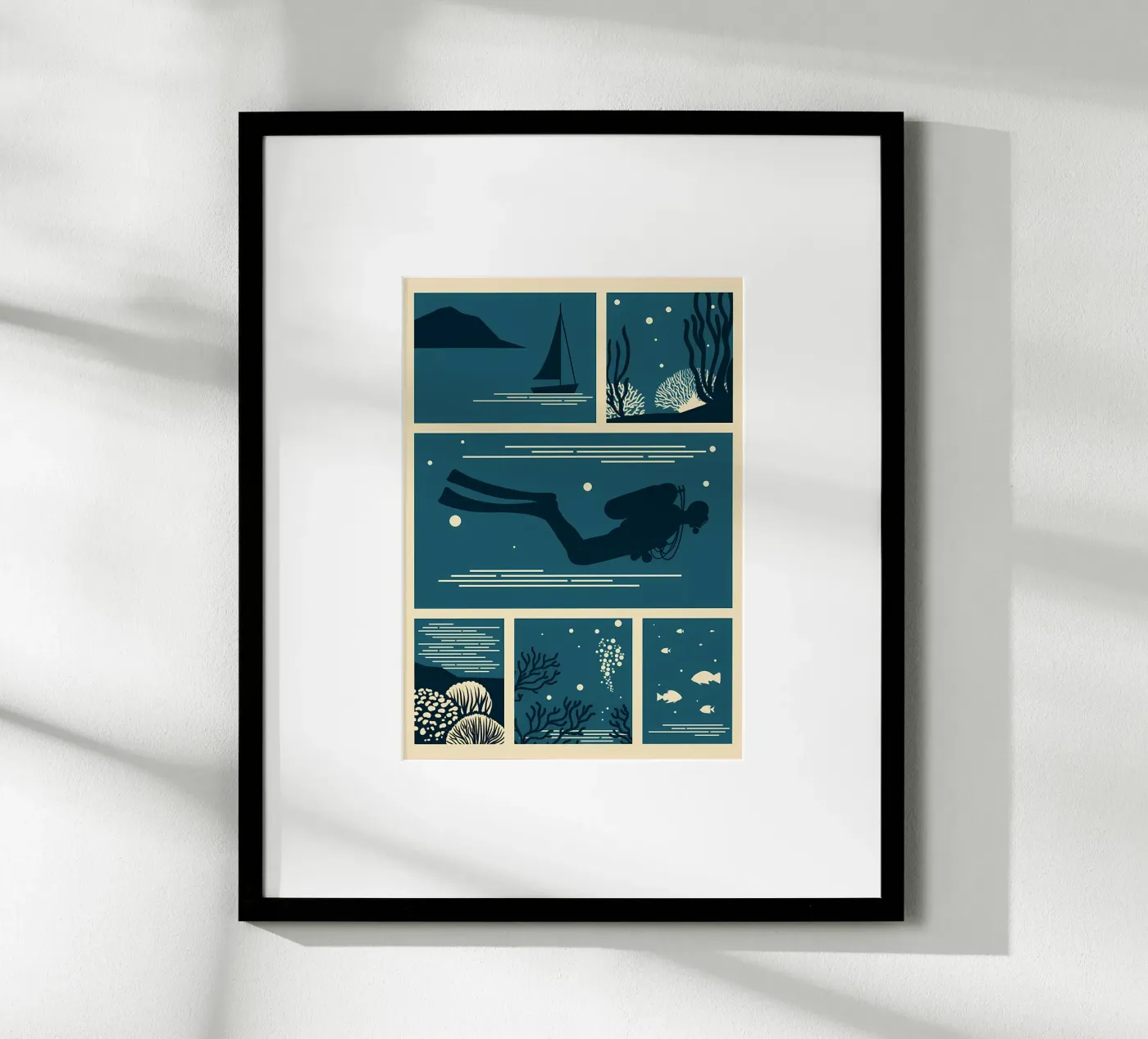 diving beauty poster da Eames