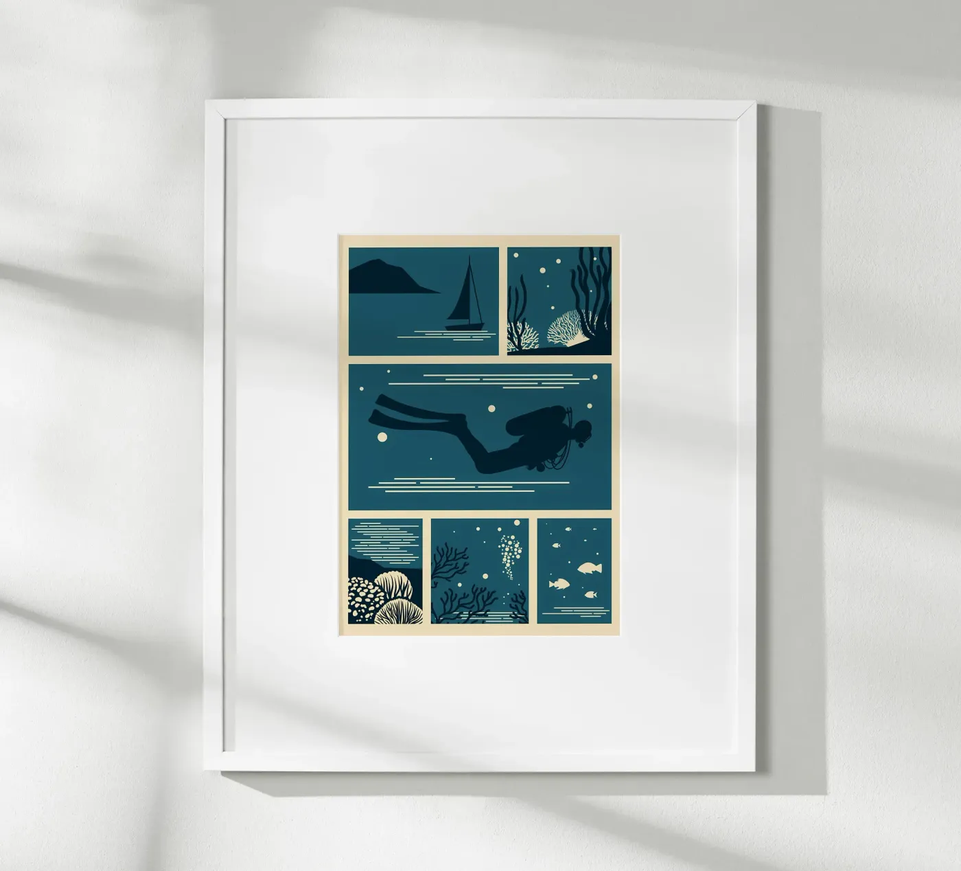 diving beauty poster da Eames