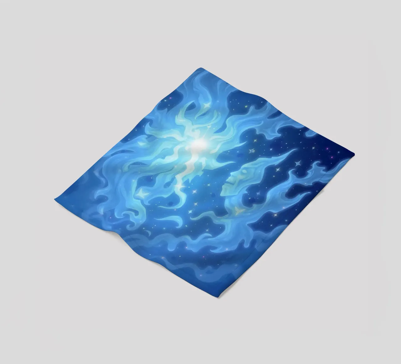 Cielo notturno mistico con figure eteree e stelle luminose coperta in pile da DesignDoodle