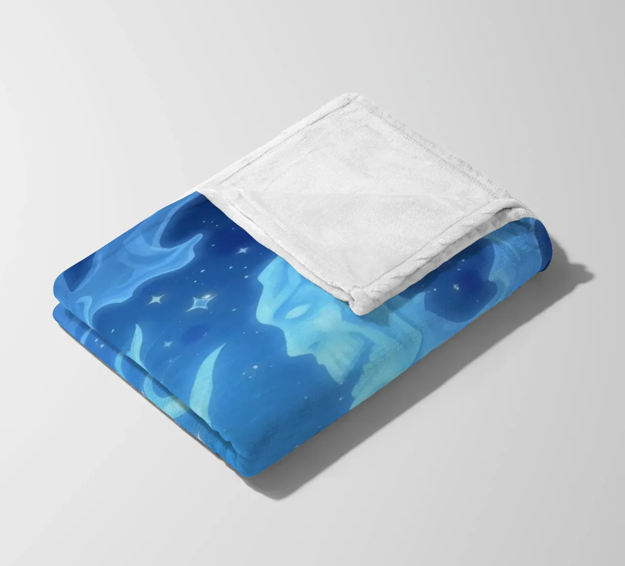 Cielo notturno mistico con figure eteree e stelle luminose coperta in pile da DesignDoodle