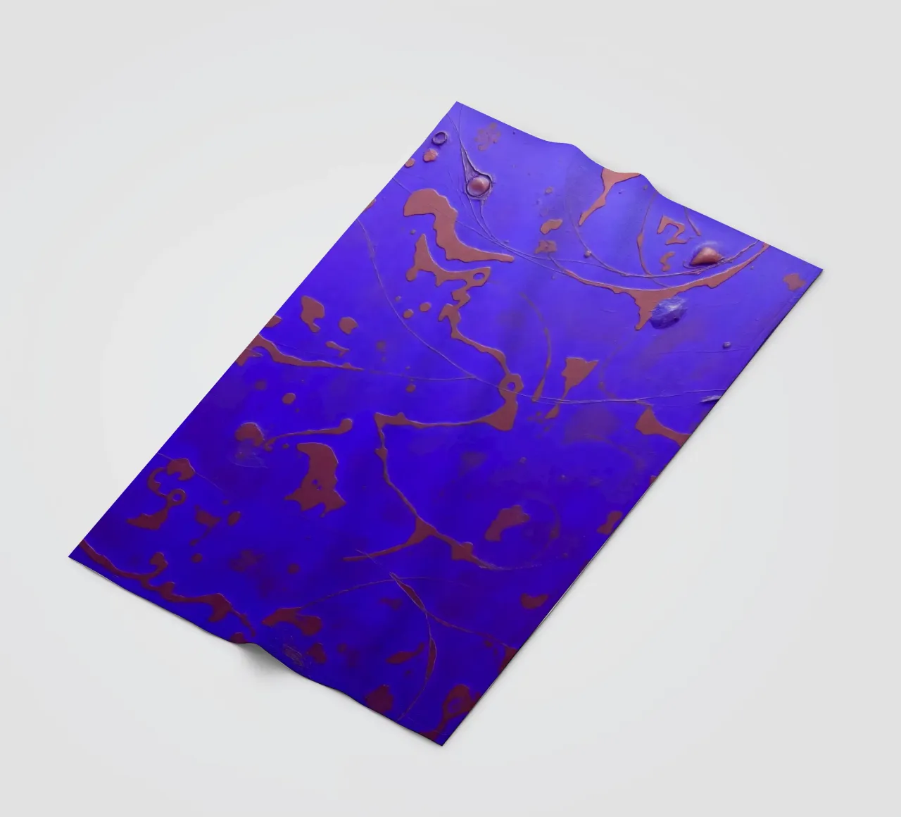 Opera d'arte astratta su un vivace sfondo blu coperta in pile da DesignDoodle
