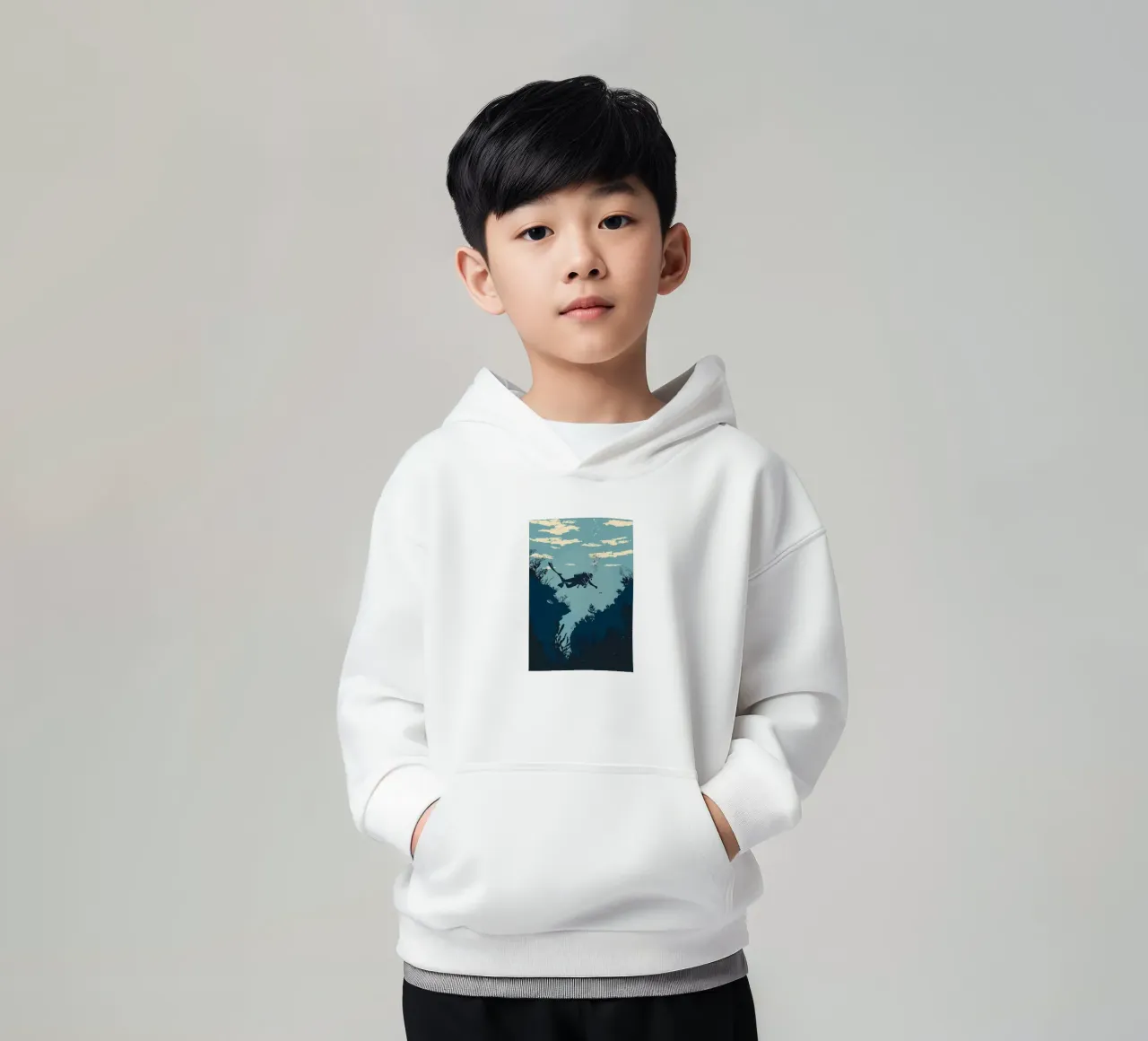 Plonger en profondeur Respirer en douceur sweat à capuche enfant de Eames