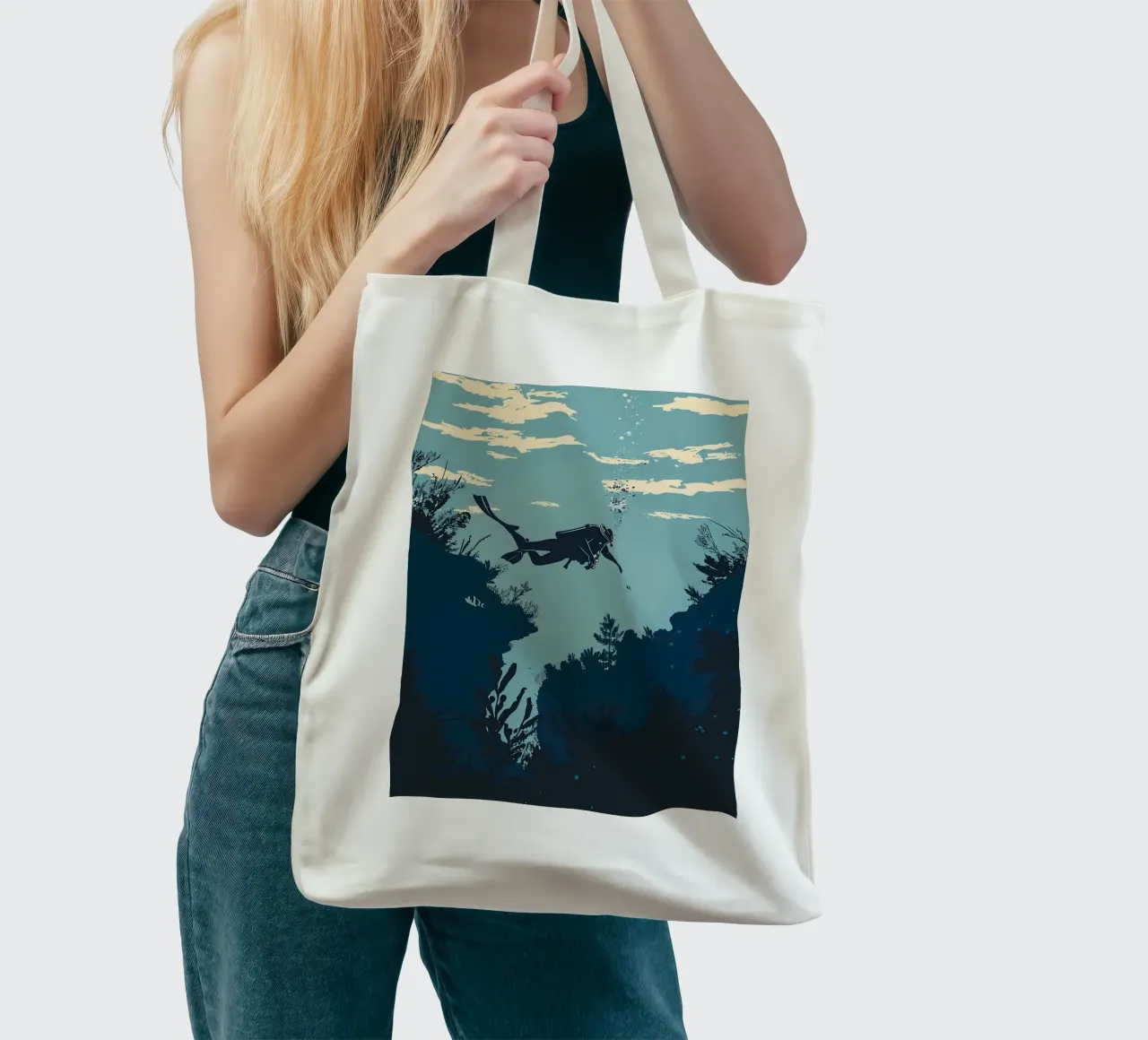 Plonger en profondeur Respirer en douceur tote bag de Eames