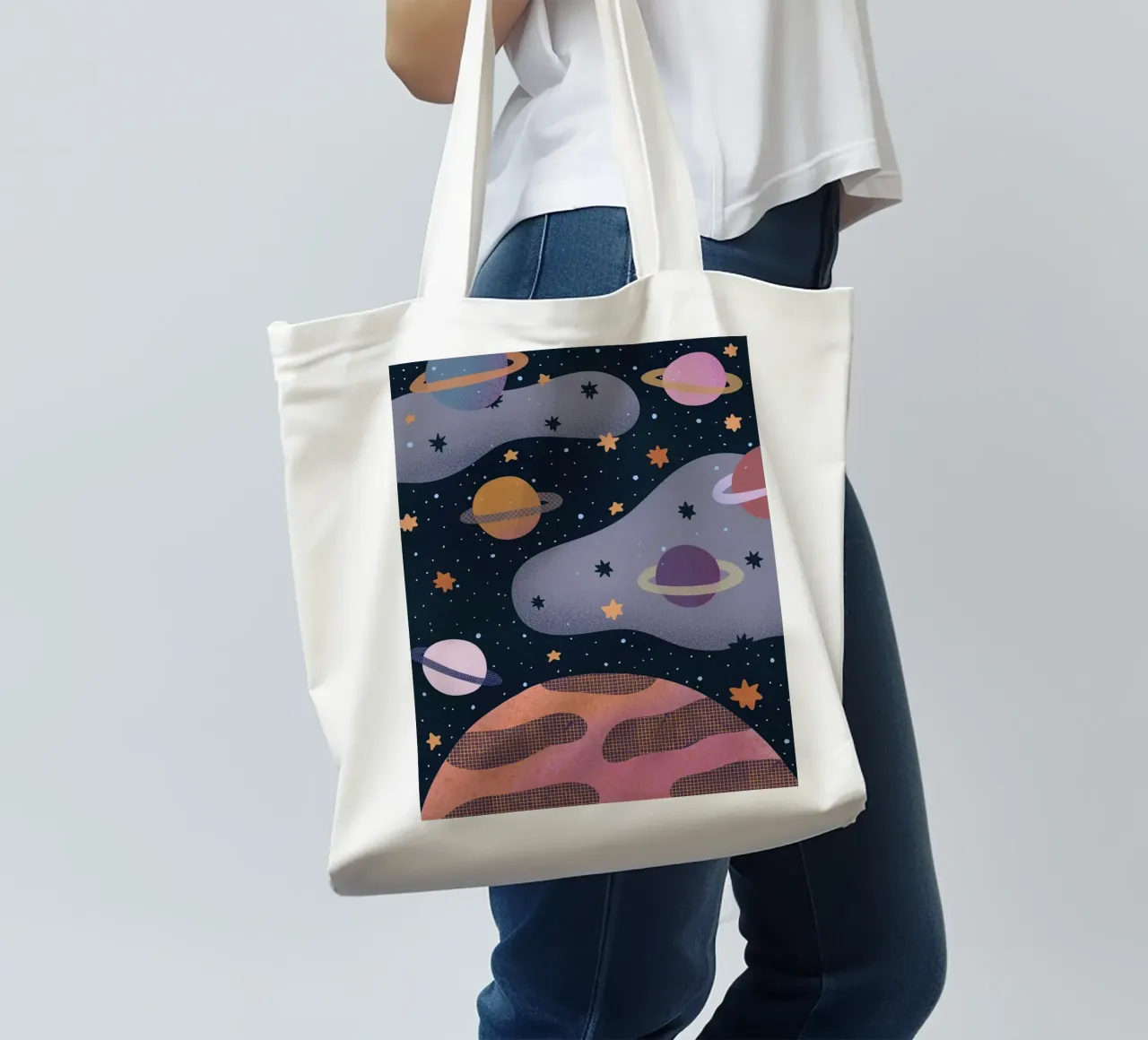 Cosmos #3 borsa in juta da Alisa Galitsyna