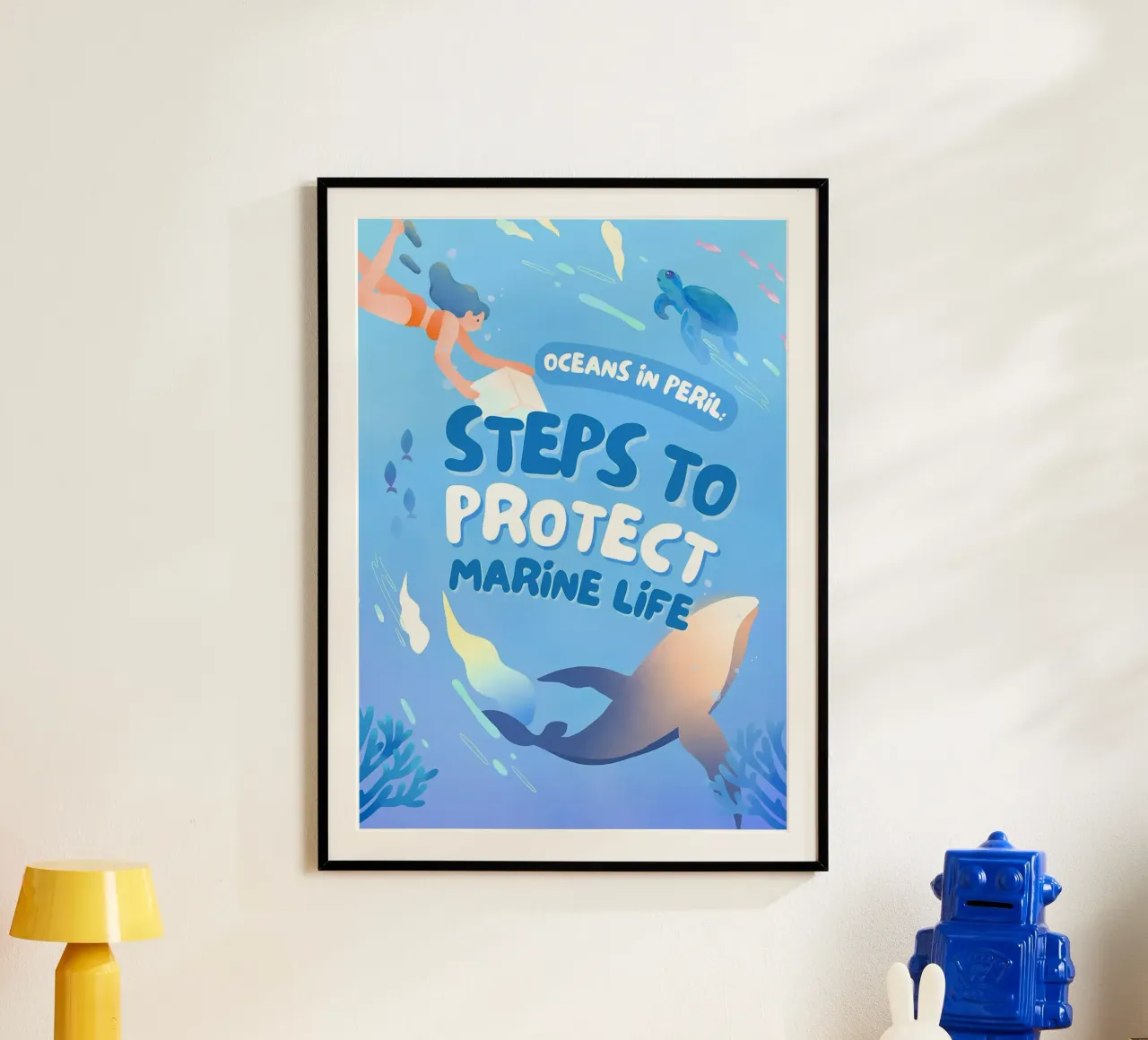 Australië zon en strand poster met aluminium frame van Eames
