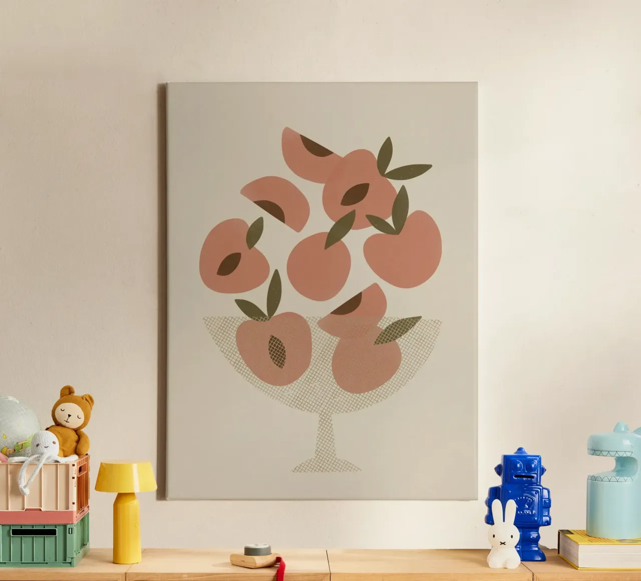 Peach Bowl tela con Cornice a cassetta da Alisa Galitsyna