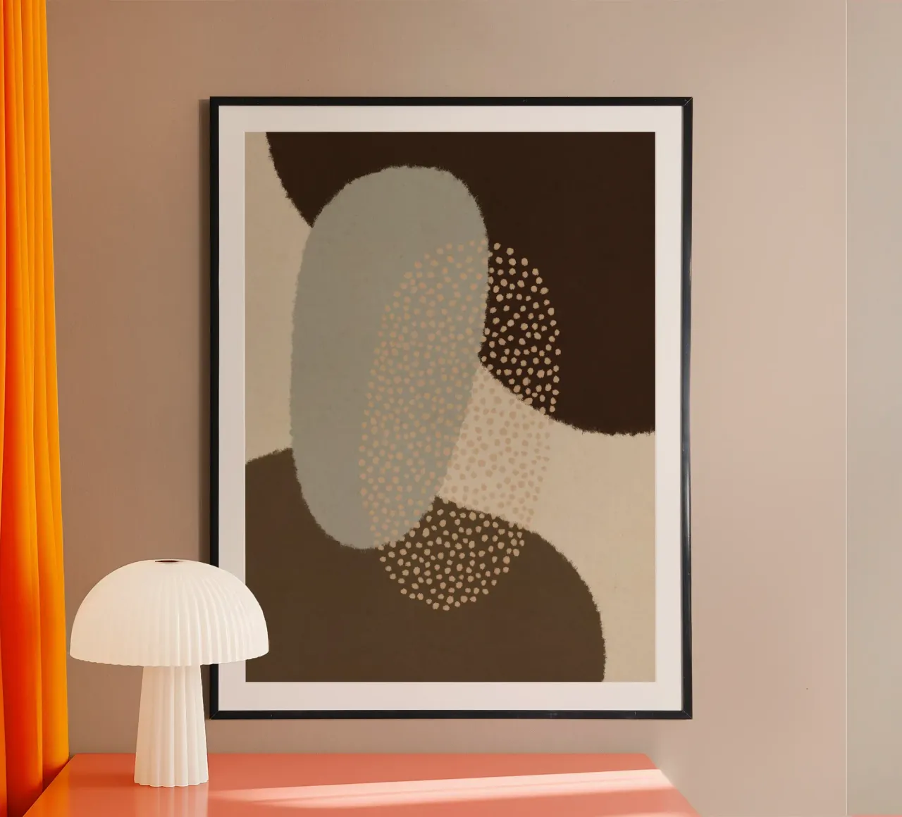Forme astratte moderne #5 poster con telaio in legno da Alisa Galitsyna