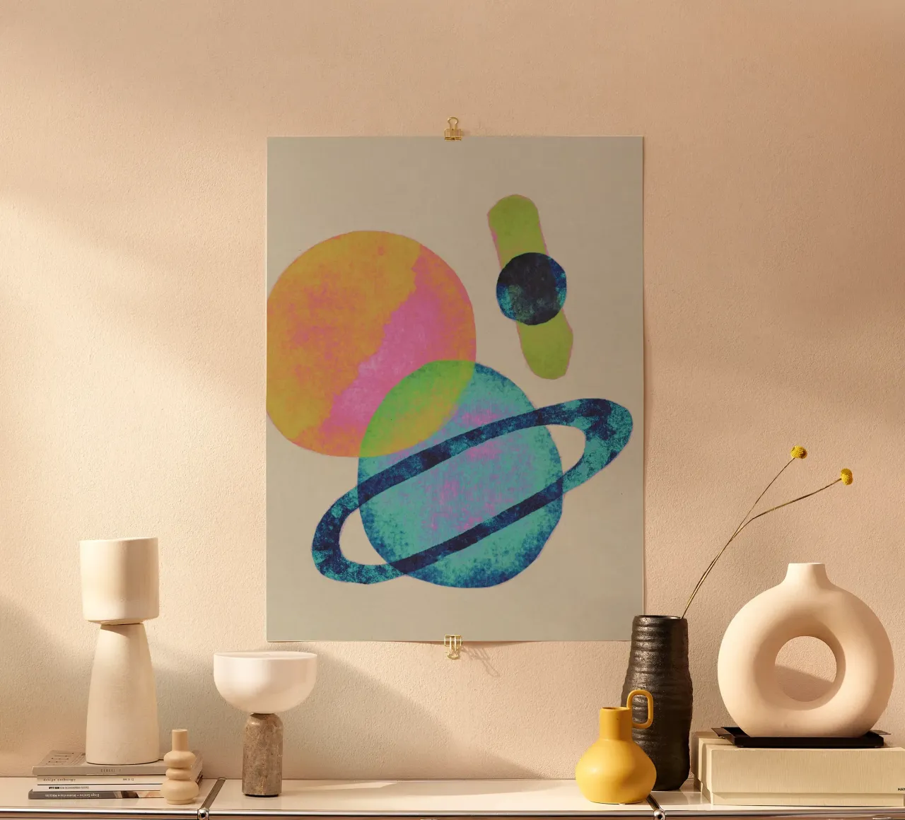 Universo luminoso poster con telaio in alluminio da Alisa Galitsyna