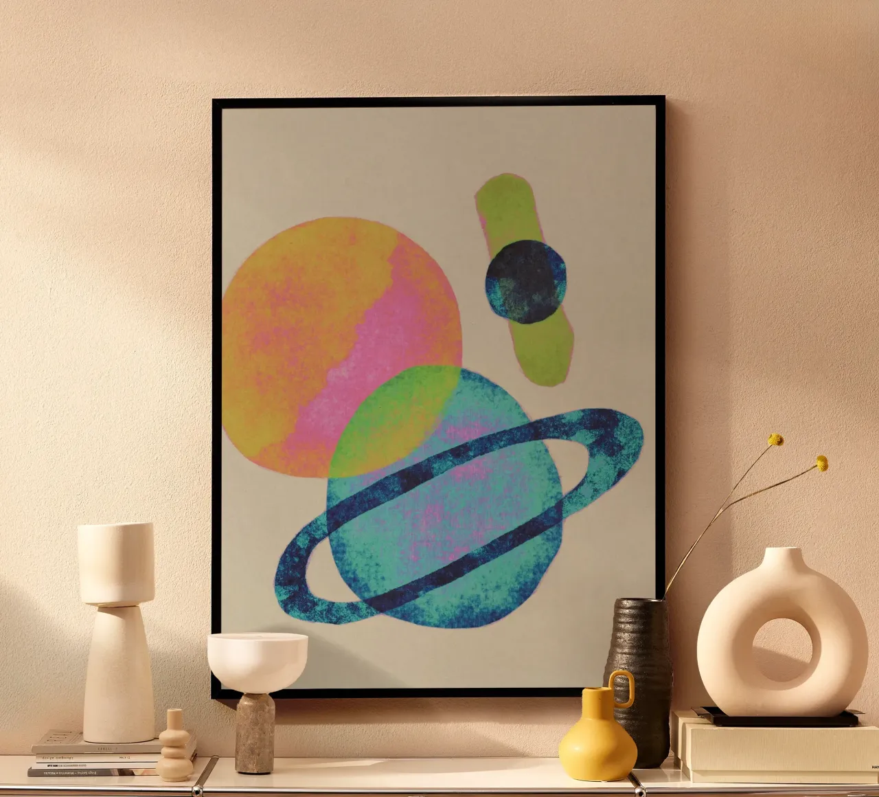 Universo luminoso poster con telaio in alluminio da Alisa Galitsyna