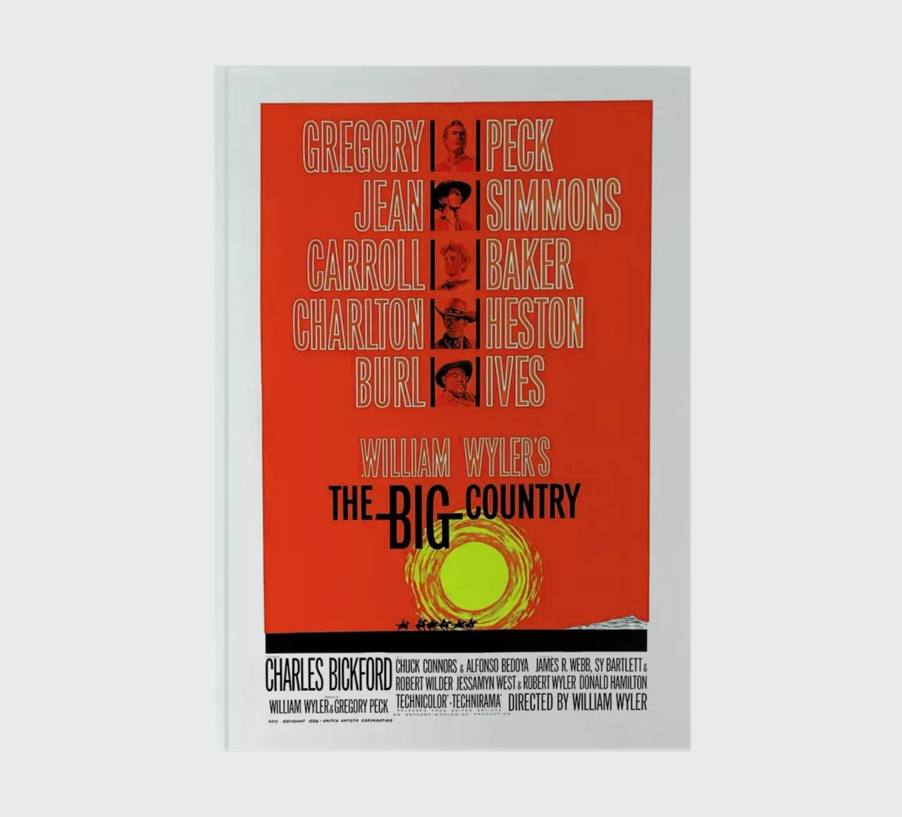 ‘The Big Country’ Retro Movie Poster notebook by Gallery Print and Art Limited