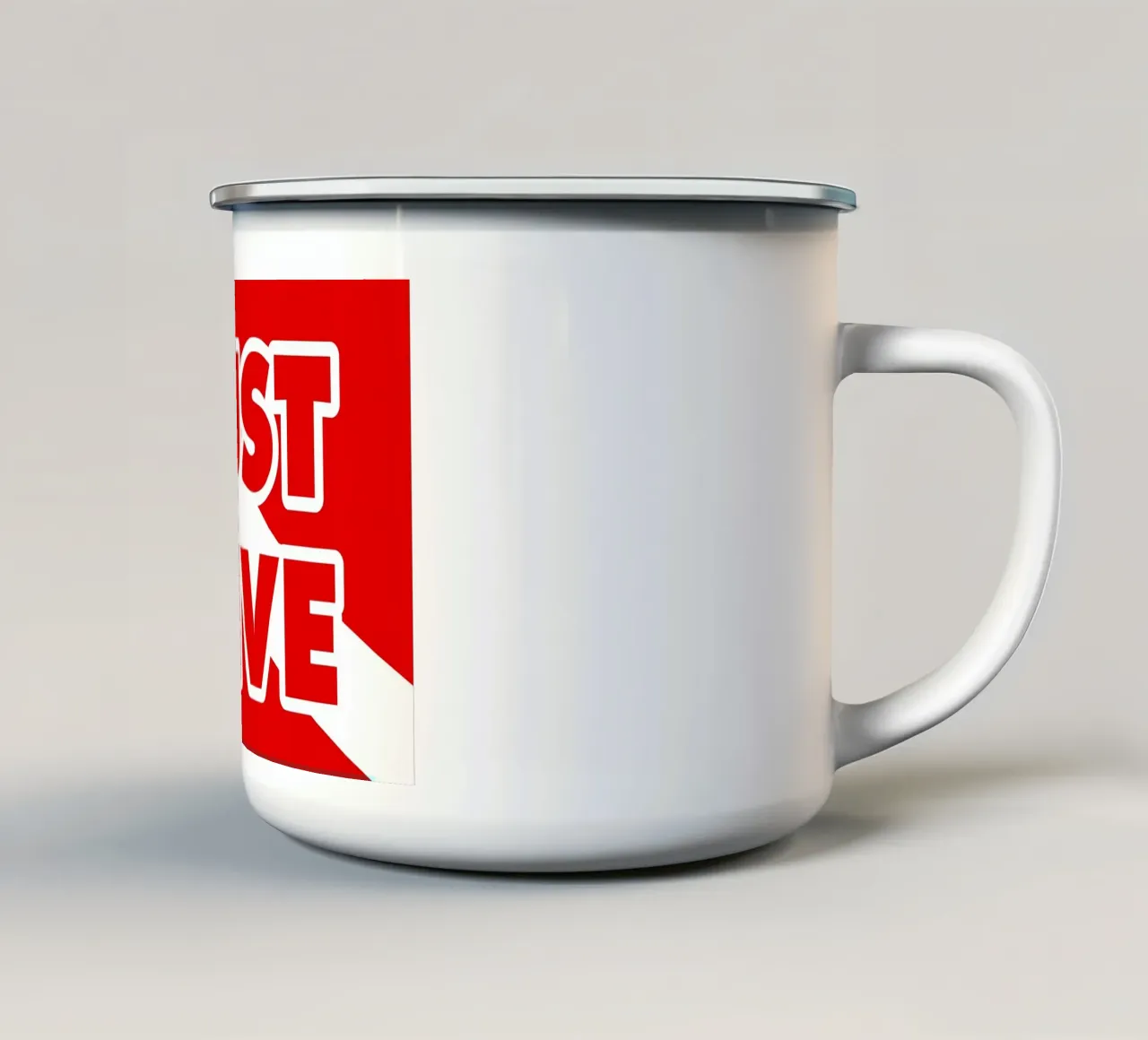 NOT MARIANA NO DIVING tazza in smalto da Eames