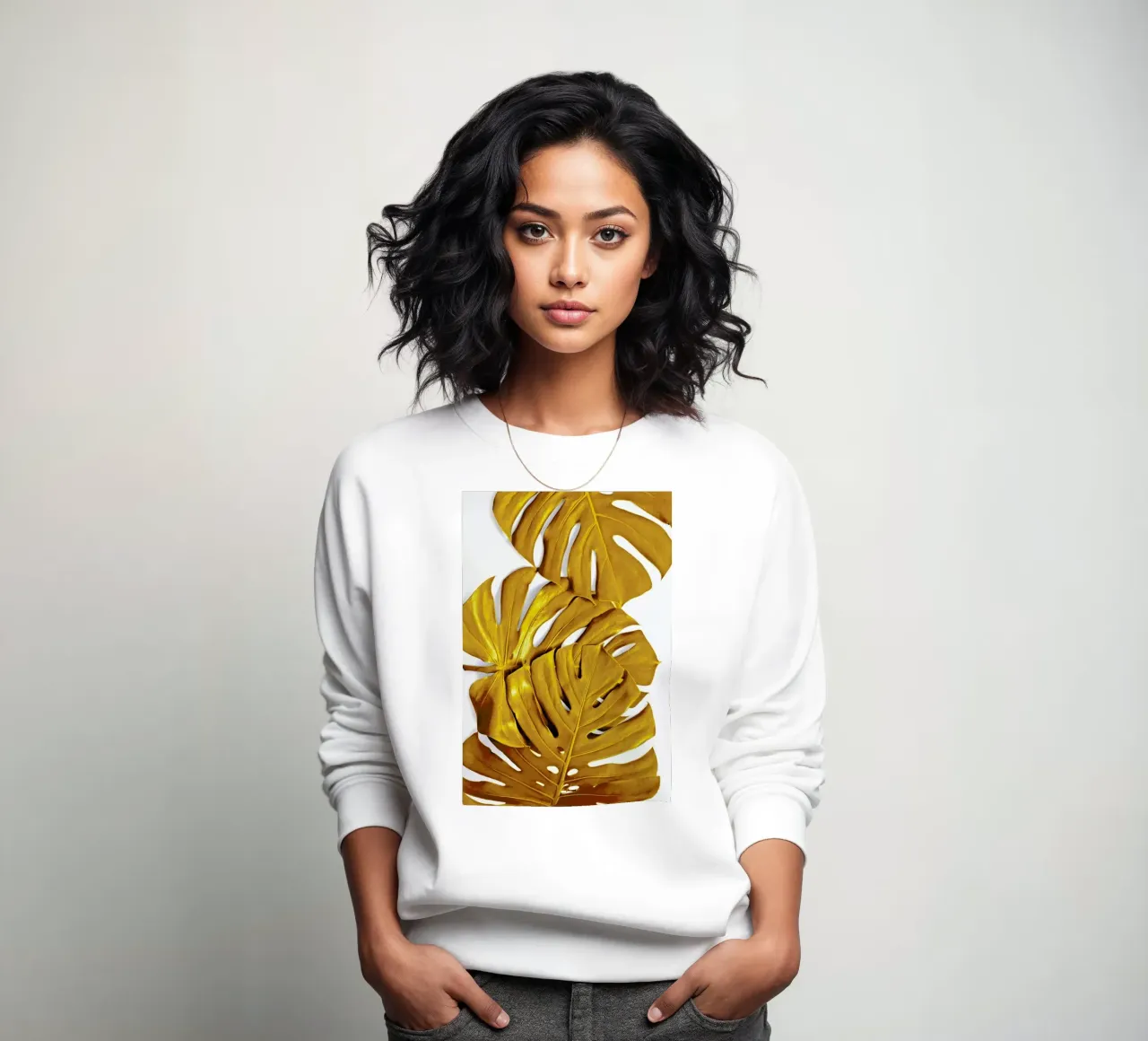 Monstera Gold felpa da Elena Veronese