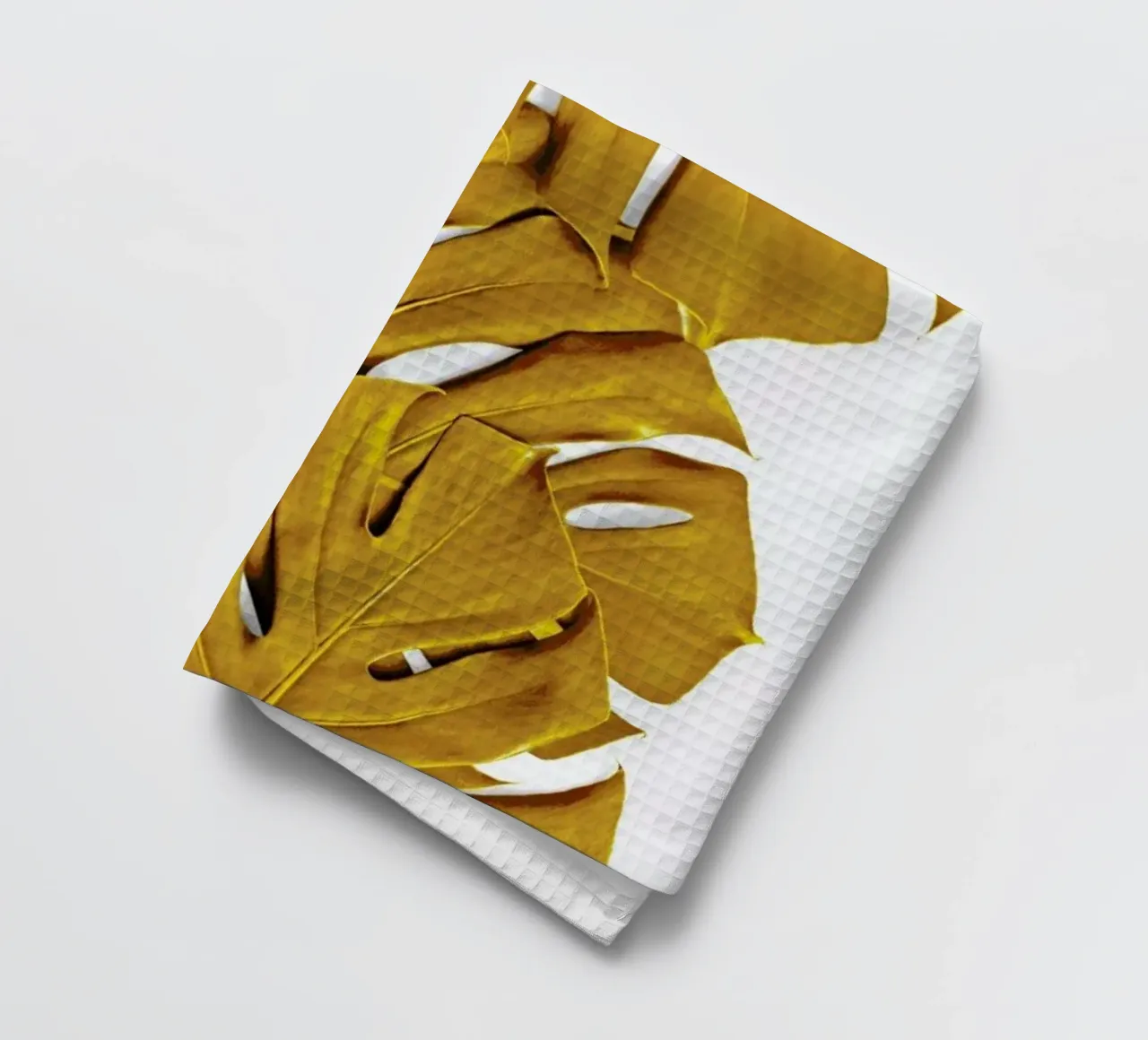 Monstera Gold canovaccio da cucina da Elena Veronese