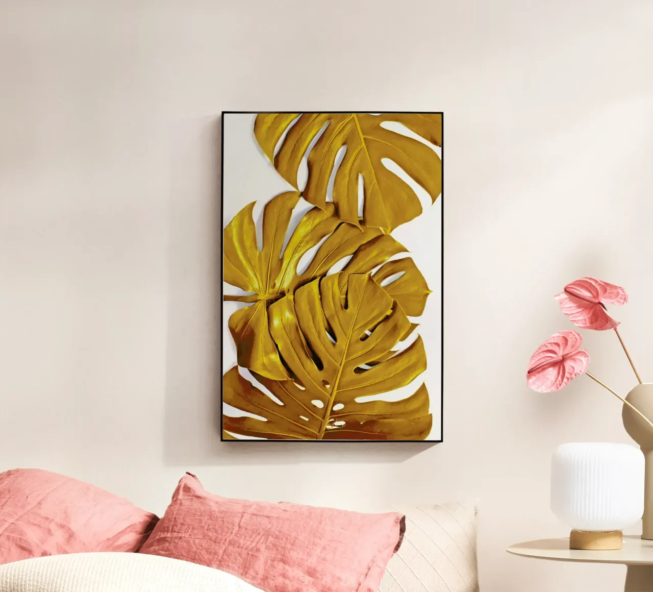 Monstera Gold plexiglass da Elena Veronese