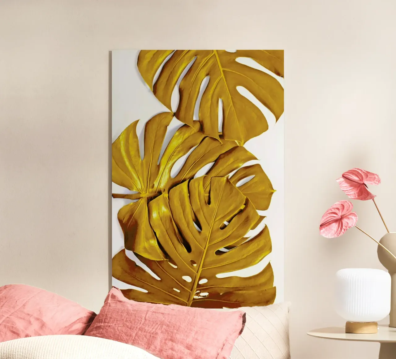 Monstera Gold plexiglass da Elena Veronese