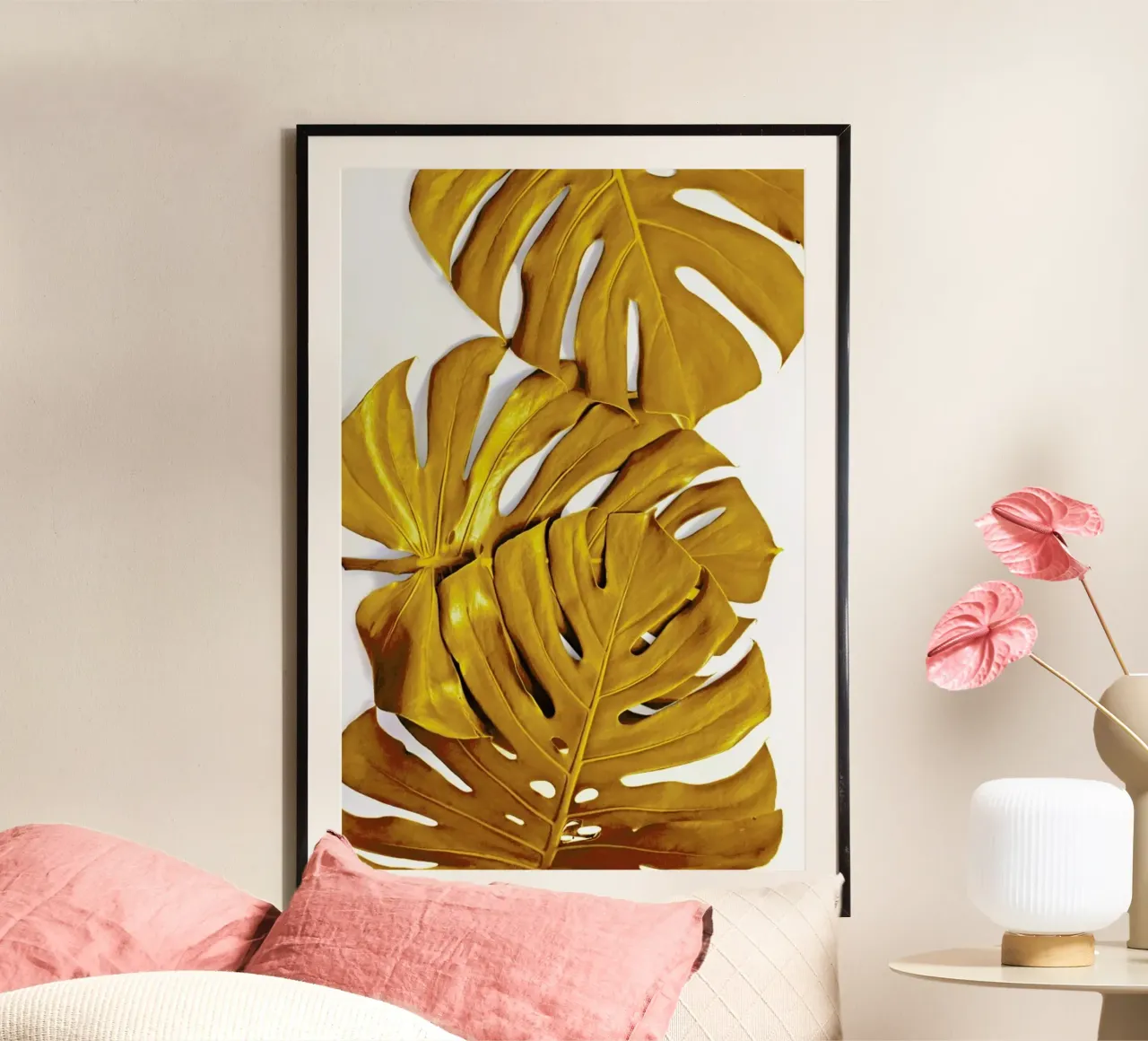 Monstera Gold carta hahnemühle da Elena Veronese
