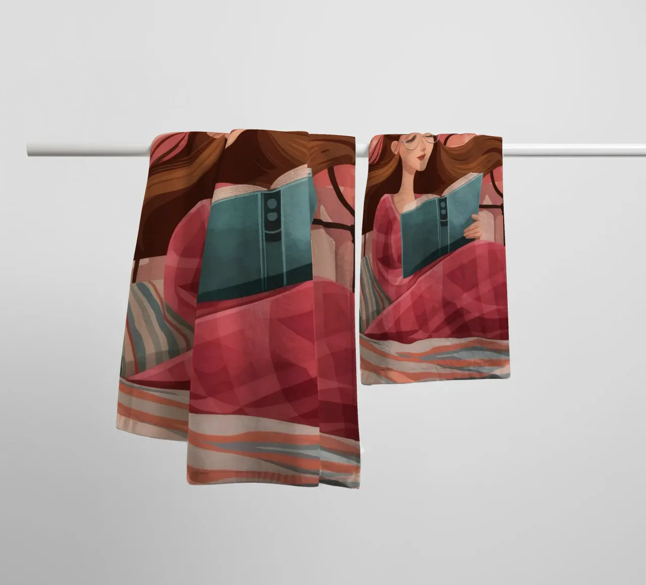 Serene Reading Moment towel by Atelier Tiga