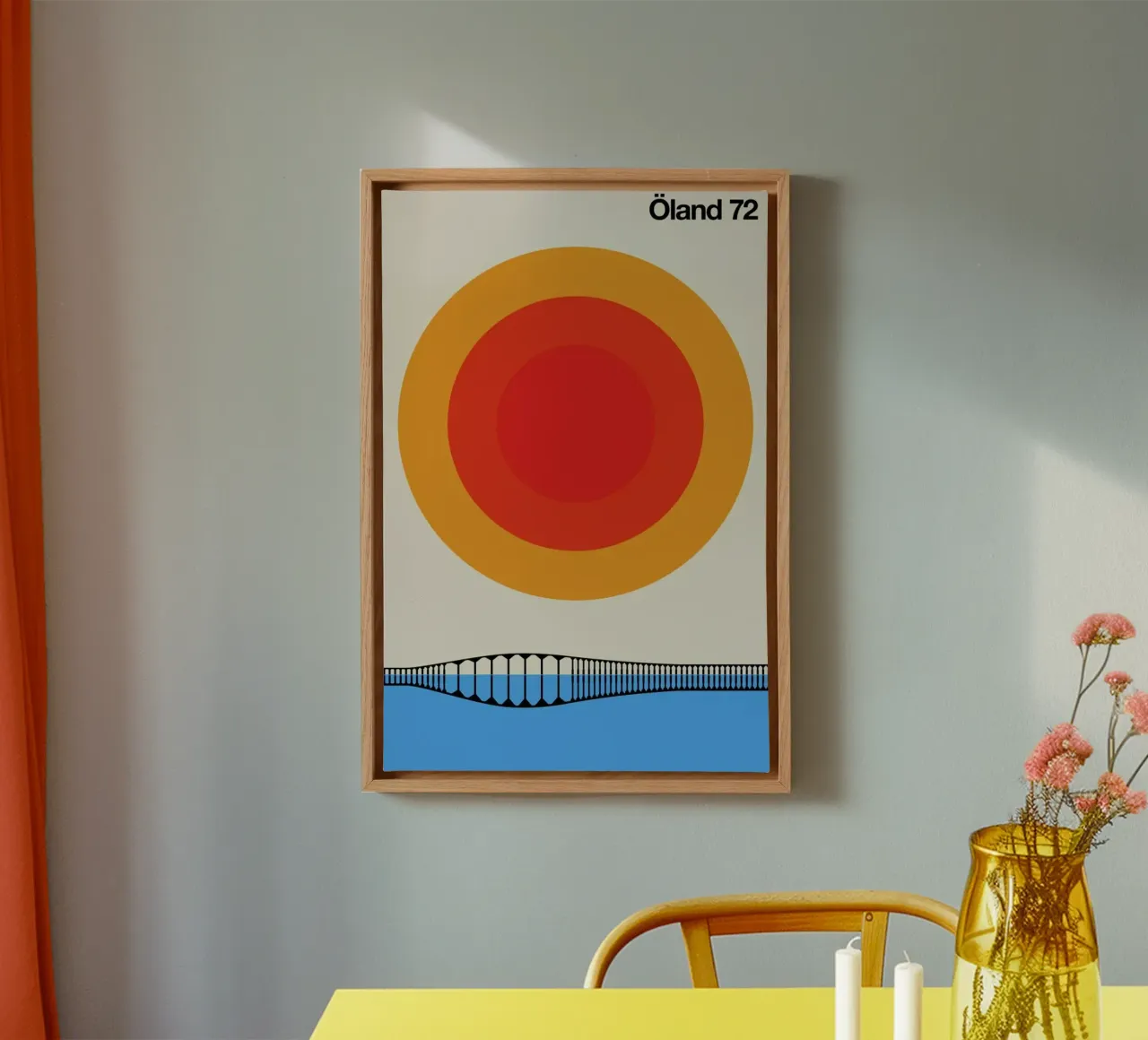 Öland 72 tela con Cornice a cassetta da Bo Lundberg