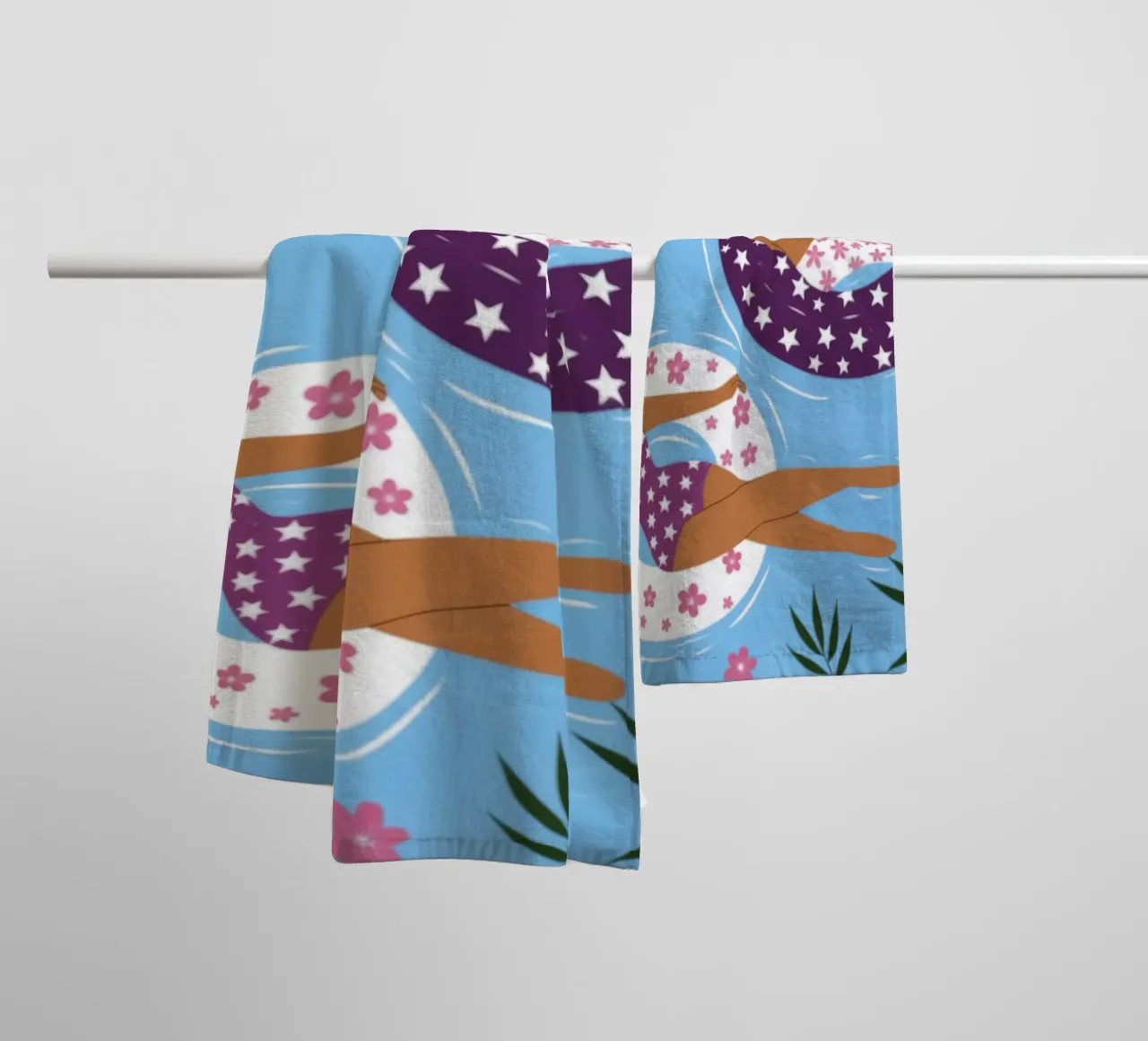 Entspannung am Pool - Glückseligkeit Handtuch von Atelier Tiga