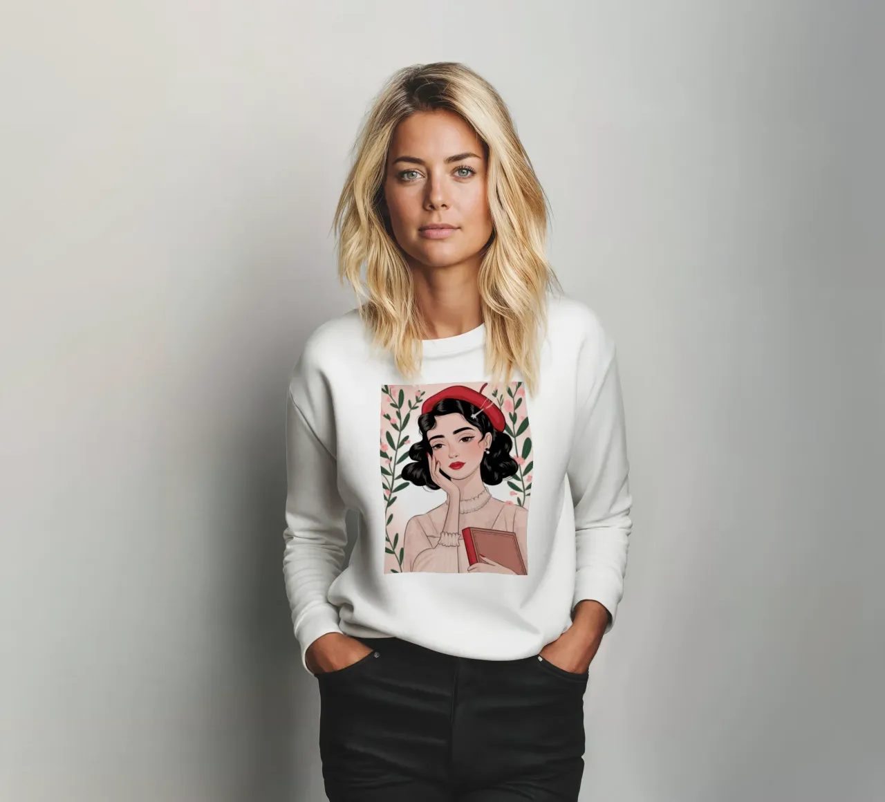 Vintage Reader Grace sweatshirt by Atelier Tiga