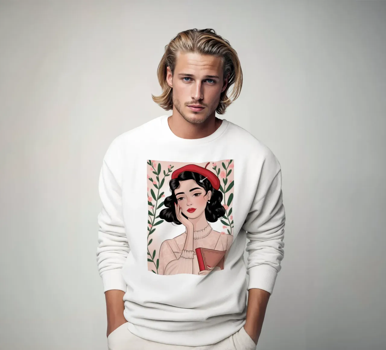 Vintage Reader Grace sweatshirt by Atelier Tiga