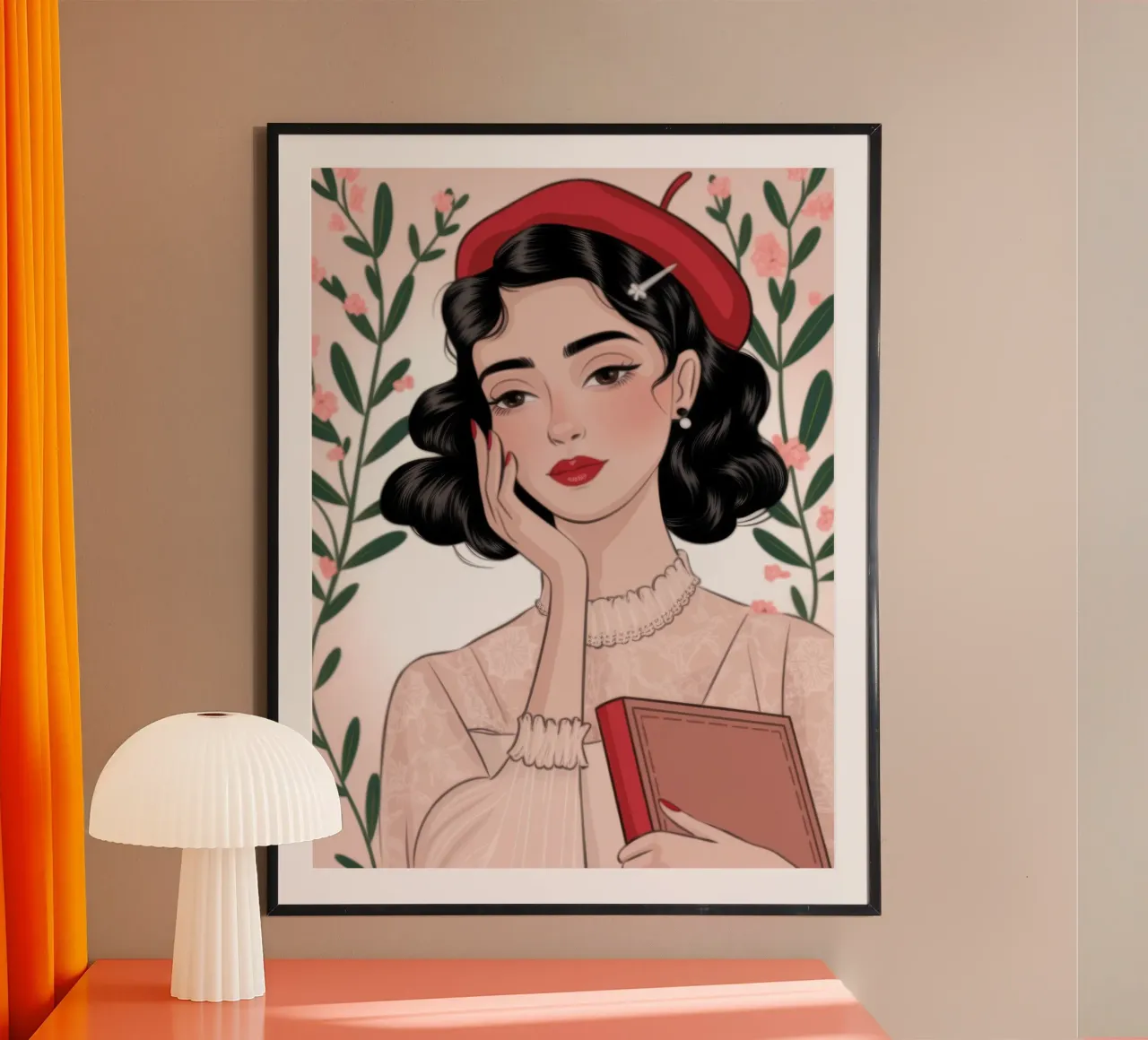 Lettore vintage Grace carta hahnemühle da Atelier Tiga