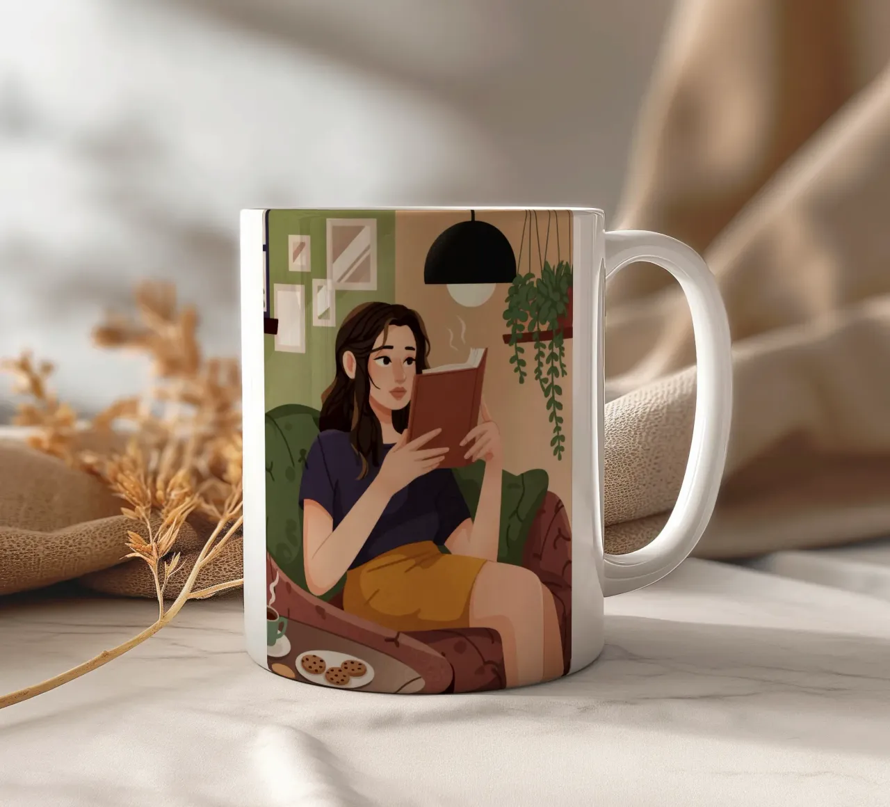 Accogliente angolo di lettura tazza in ceramica da Atelier Tiga