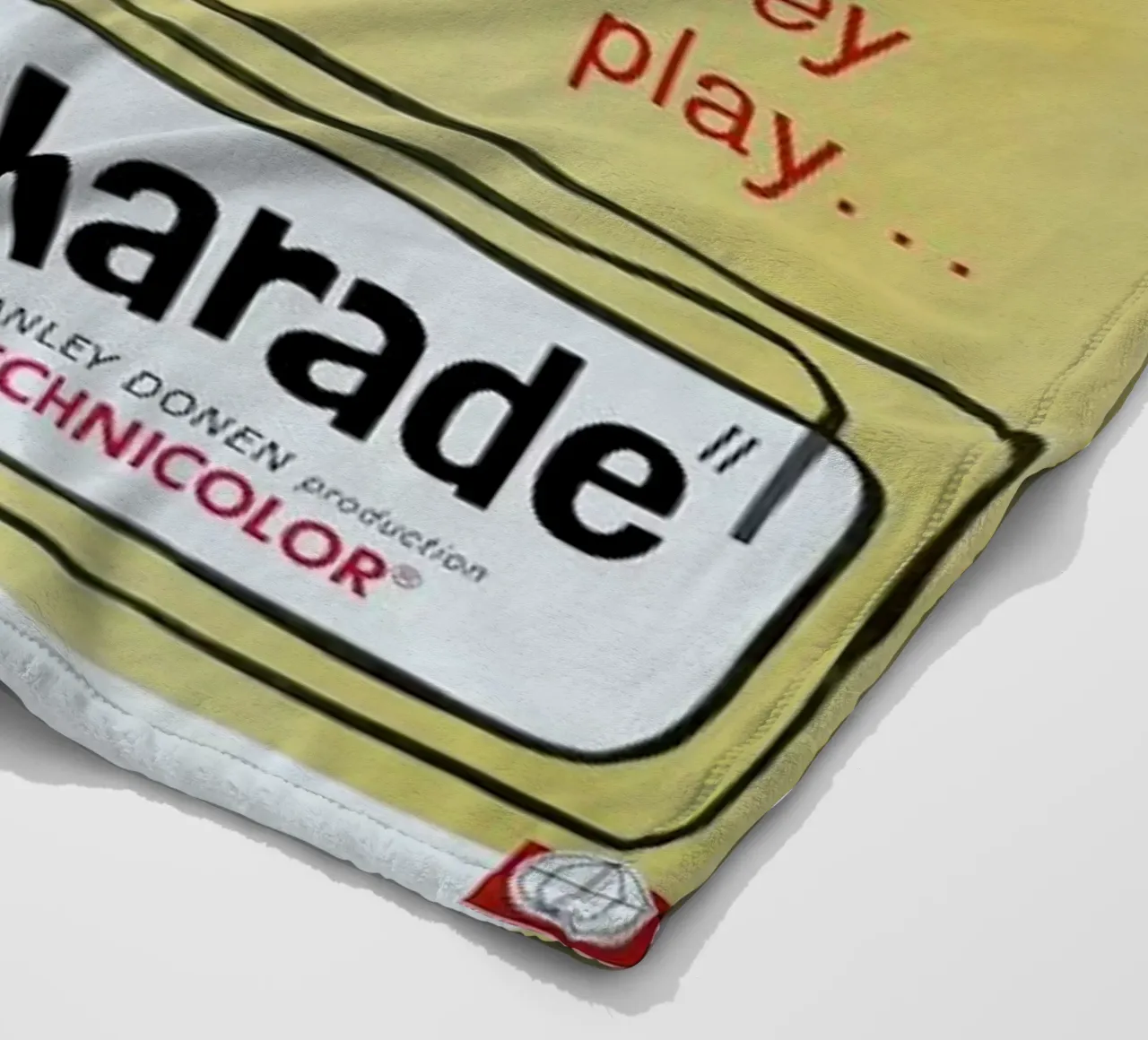 ‘Charade’ Retro Movie Poster fleece blanket by Gallery Print and Art Limited