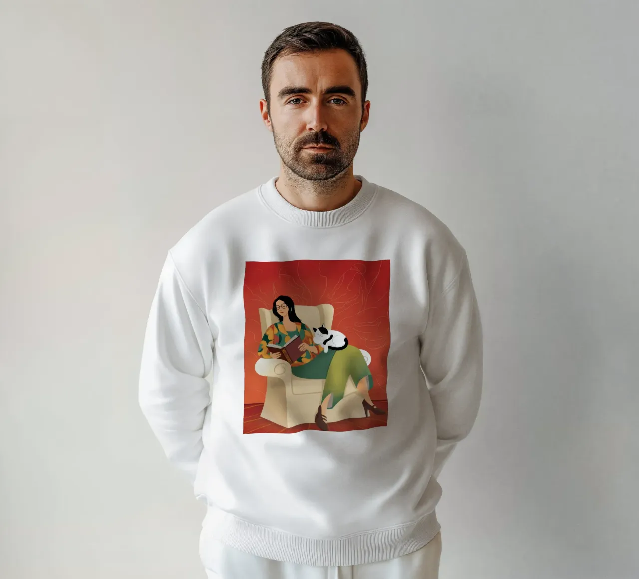 Rilassarsi con il gatto felpa da Atelier Tiga