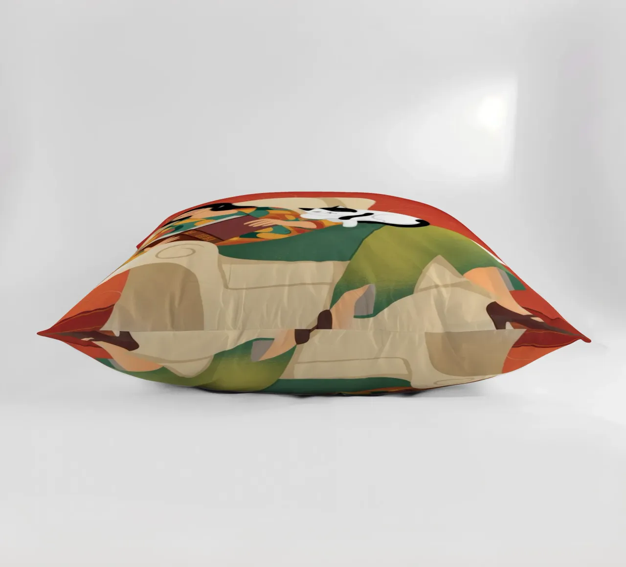 Relaxing with Cat decorative cushion by Atelier Tiga
