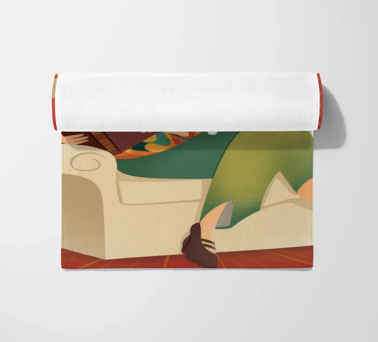 Relaxing with Cat beach towel by Atelier Tiga
