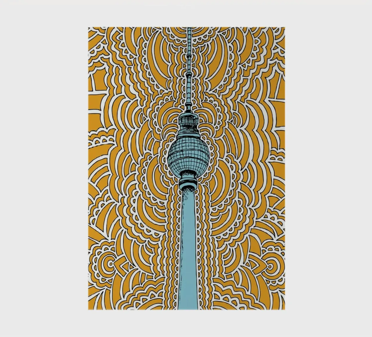 Orange Fernsehturm Drawing Meditation diario da KP Design