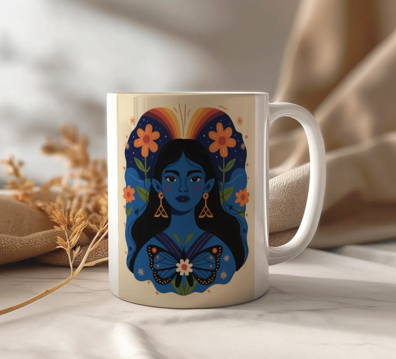 Serenata mistica delle farfalle tazza in ceramica da Atelier Tiga