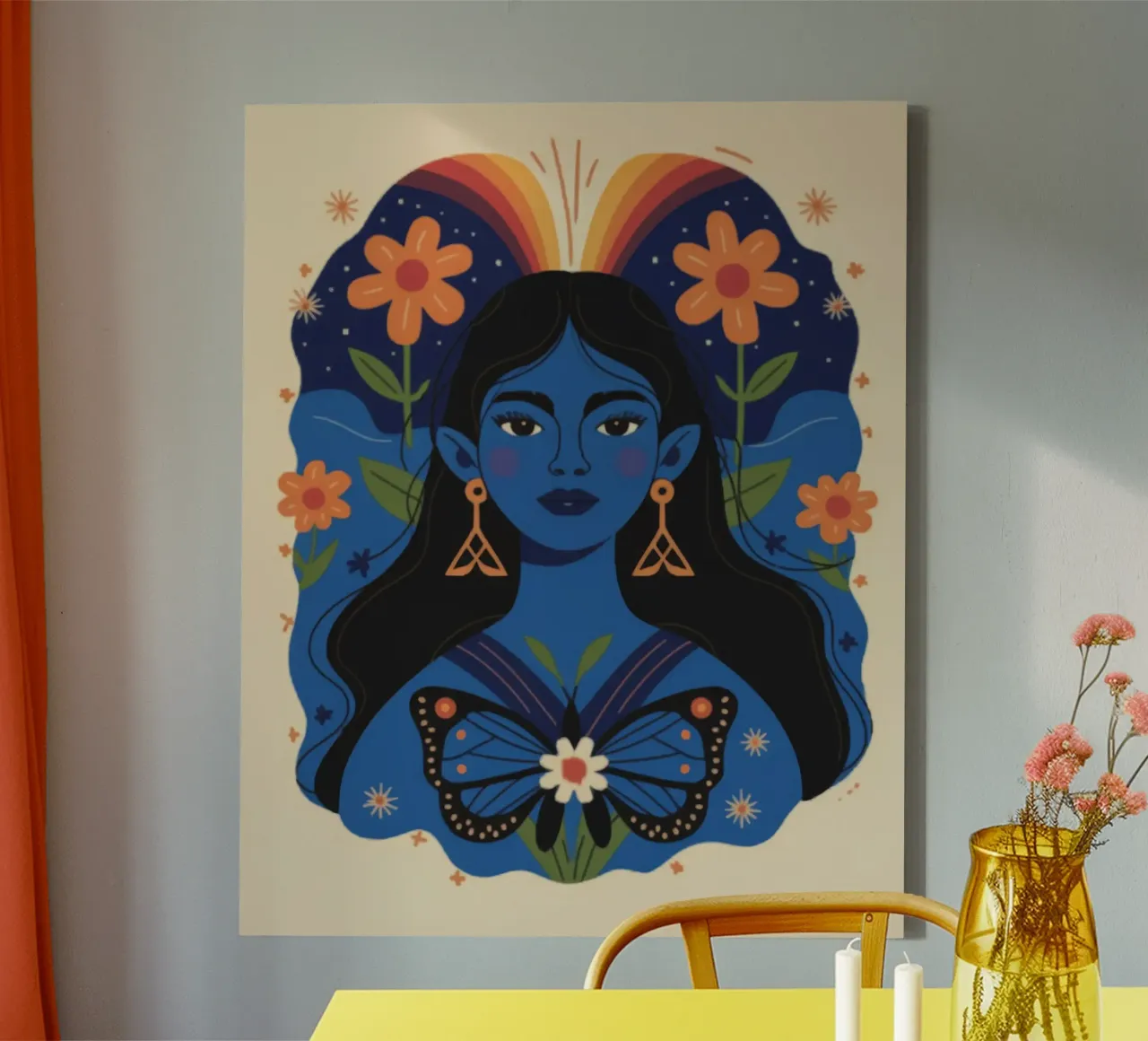 Mystical Butterfly Serenade canvas with Floater frame by Atelier Tiga