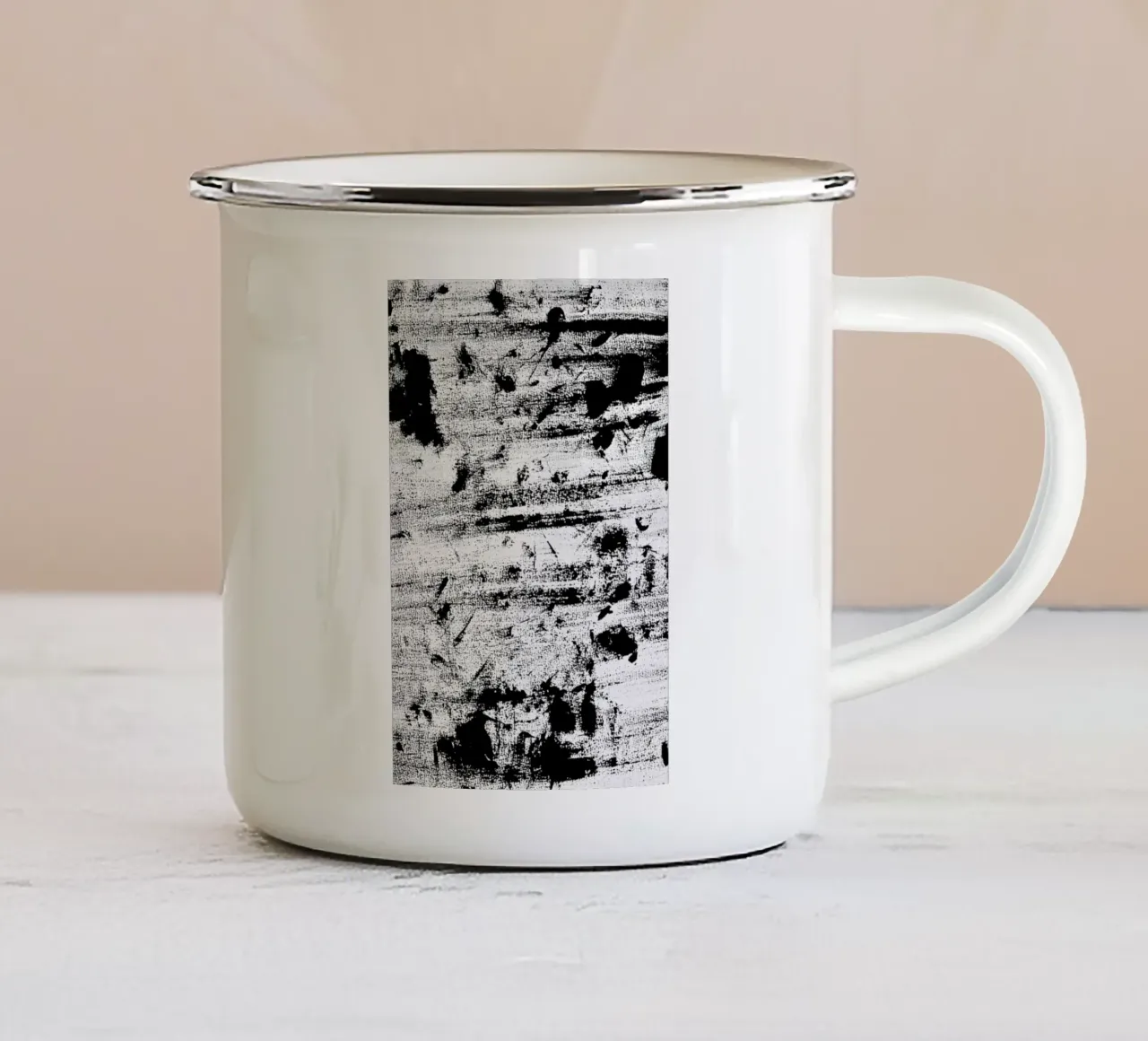 GO BLACK enamel mug by FRITSCH&FRITSCH