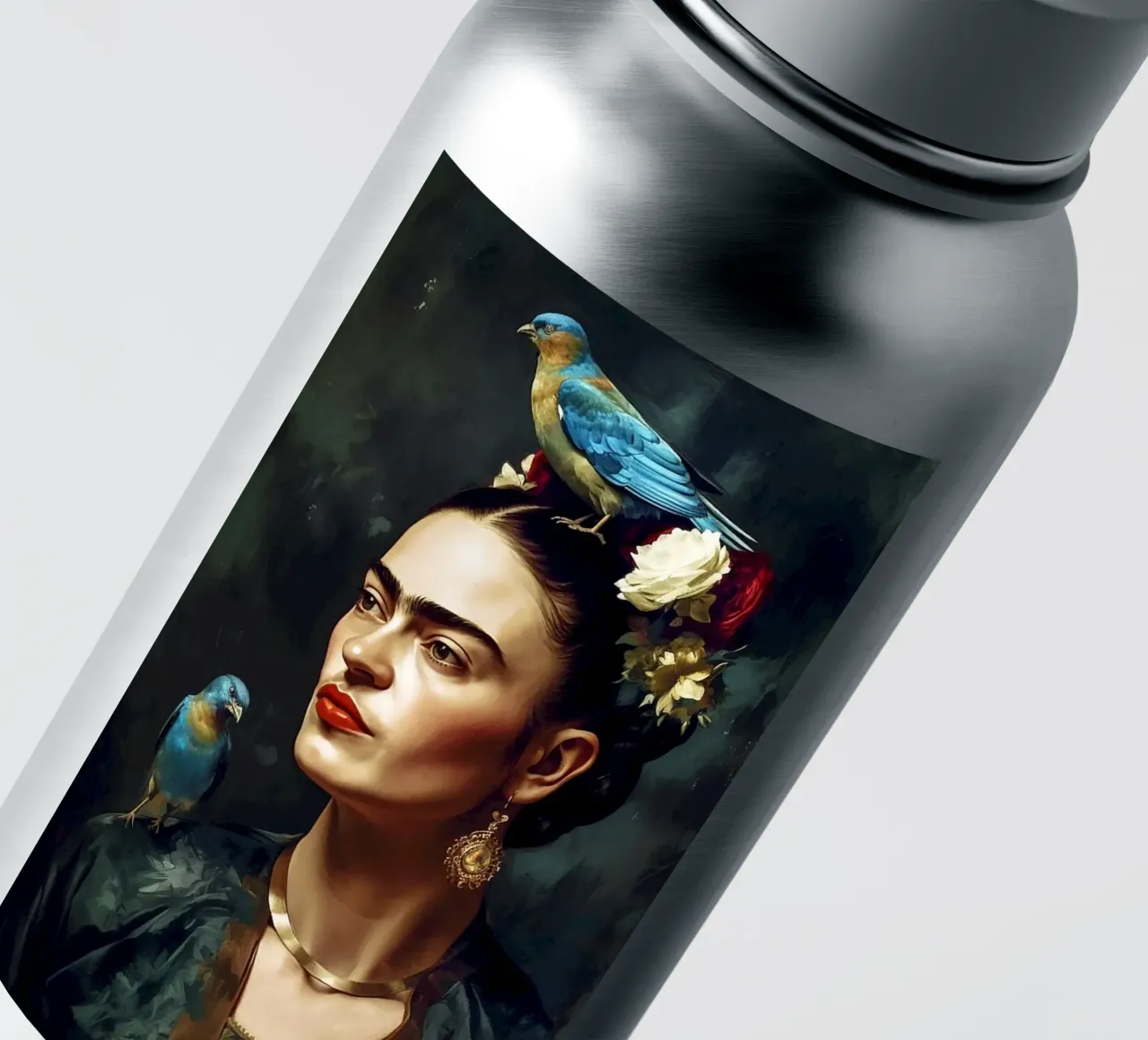 Frida Kahlo, Amore per gli uccelli adesivo da Carinaprint