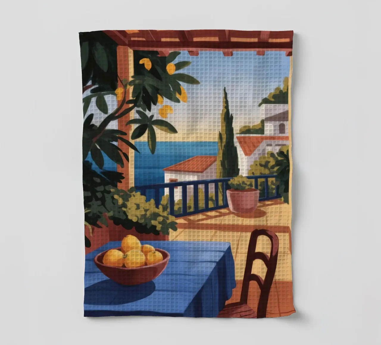 Rifugio con balcone mediterraneo canovaccio da cucina da Atelier Tiga