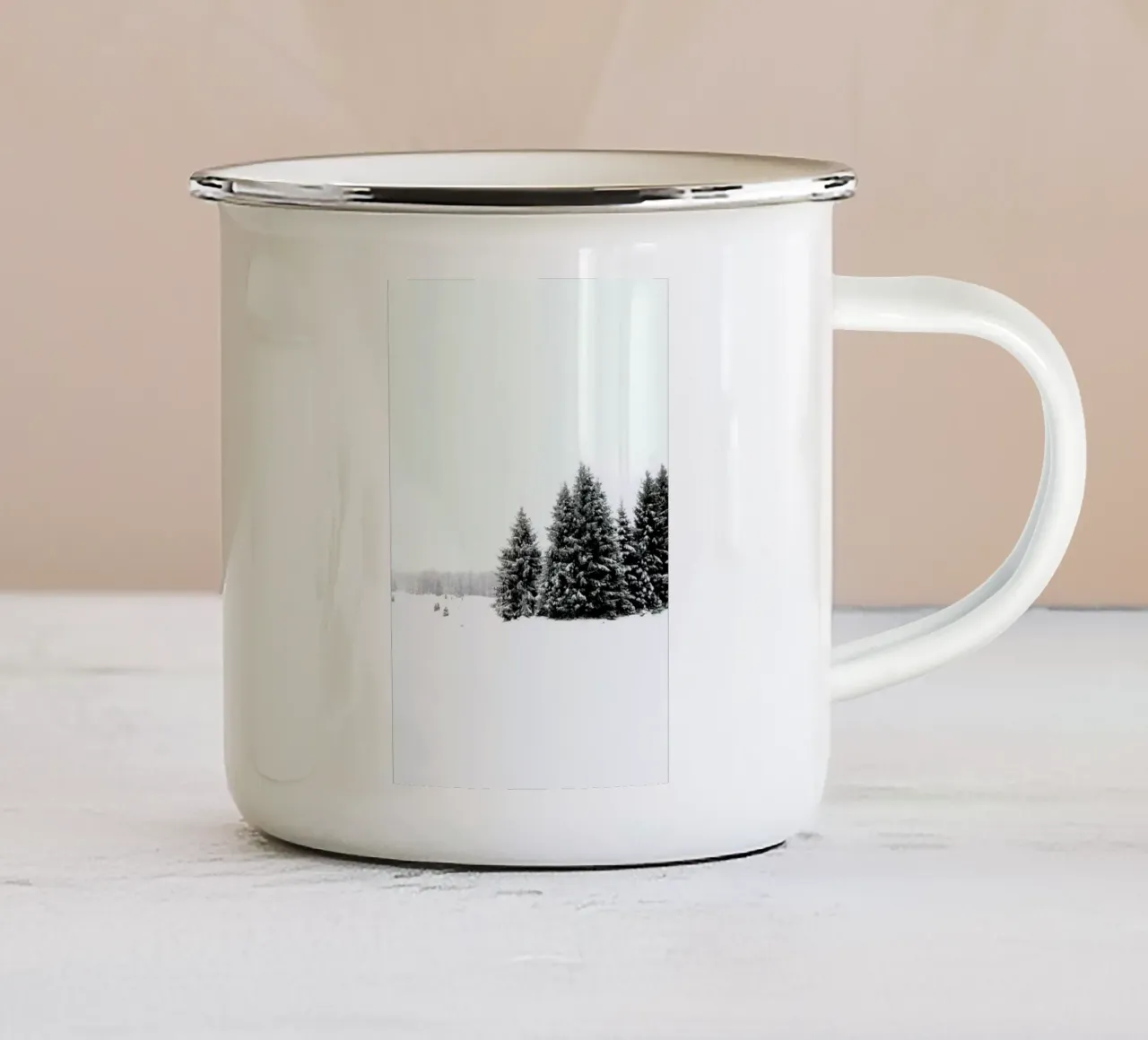 White White Winter 2/2 tazza in smalto da Studio Nahili